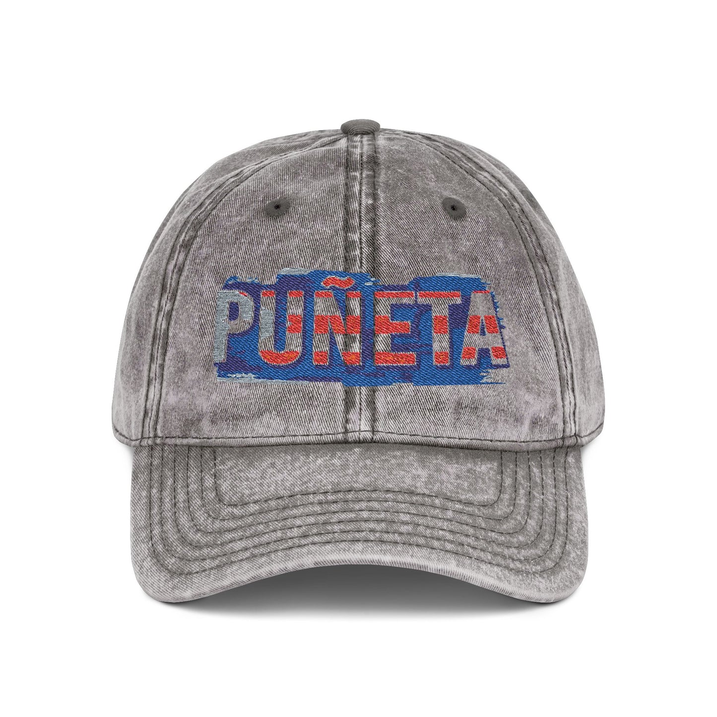 Puerto Rico Pride Knit Hat Vintage Embroidered Cap Puneta Red Hat for Casual Style