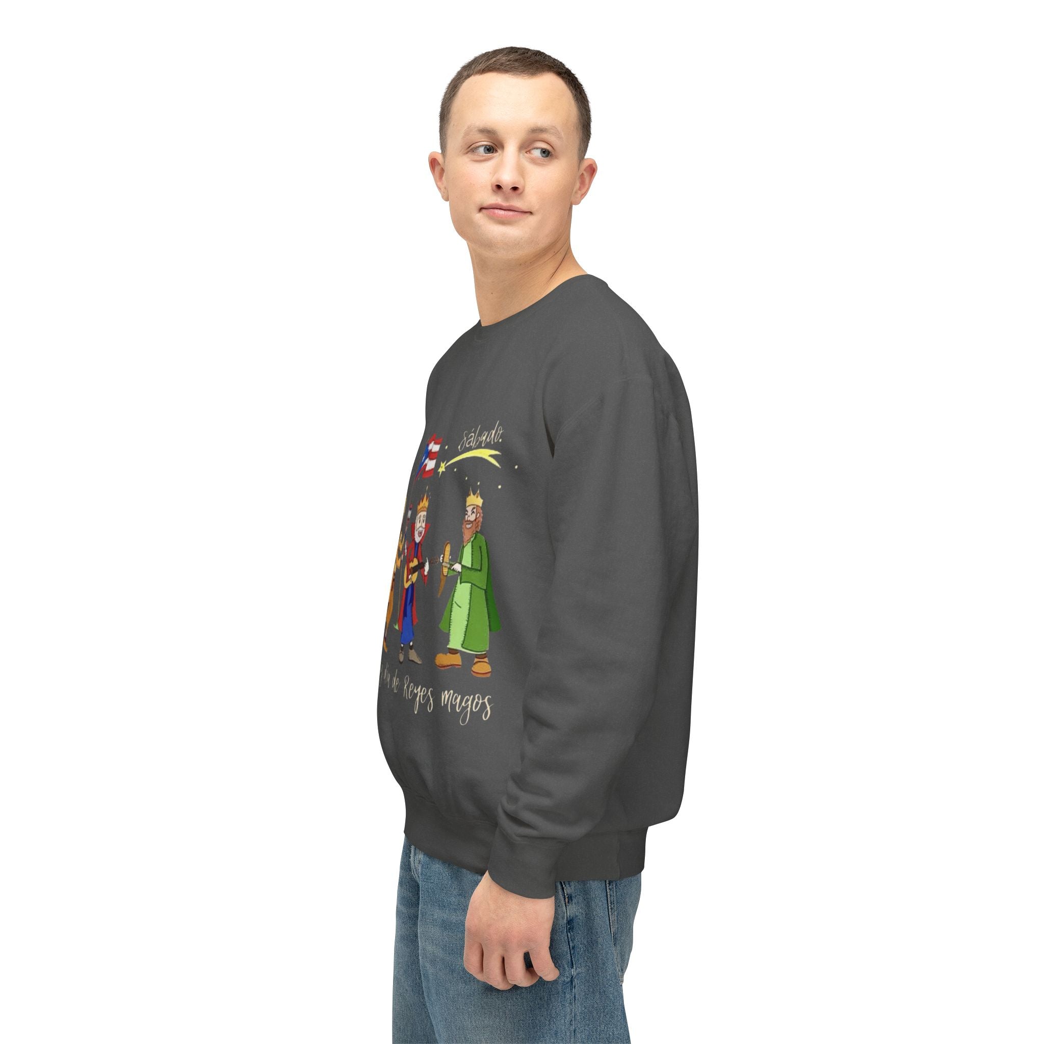 Three Kings Sweatshirt  'Feliz Día De Los Reyes Magos' Holiday Crewneck Christmas T-shirts and sweaters