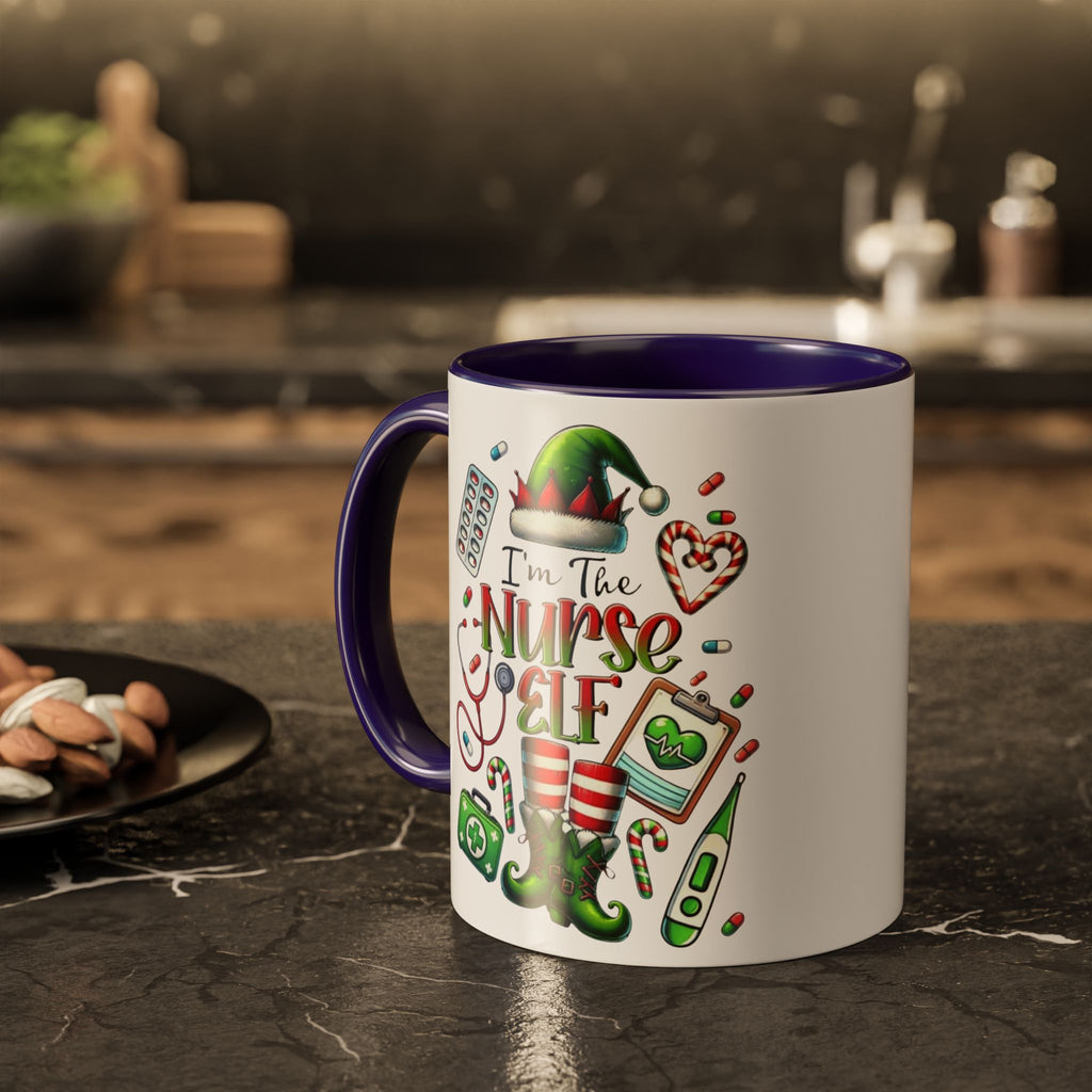 Nurse Elf Coffee Mug — Christmas Medical Holiday Gift (11oz & 15oz) Medical Christmas Mug