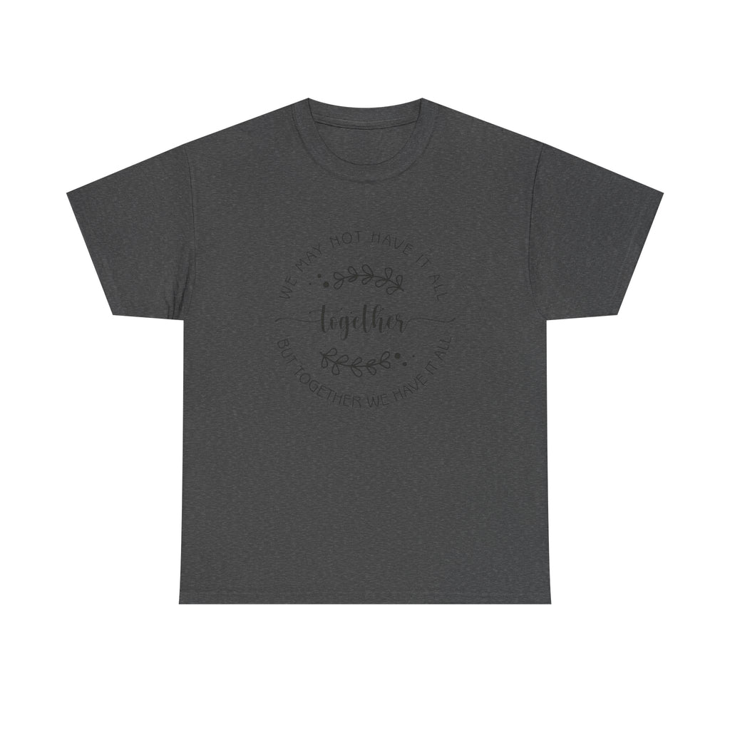 Together Floral Circle Tee  "Together" Inspirational Family Unity Shirt