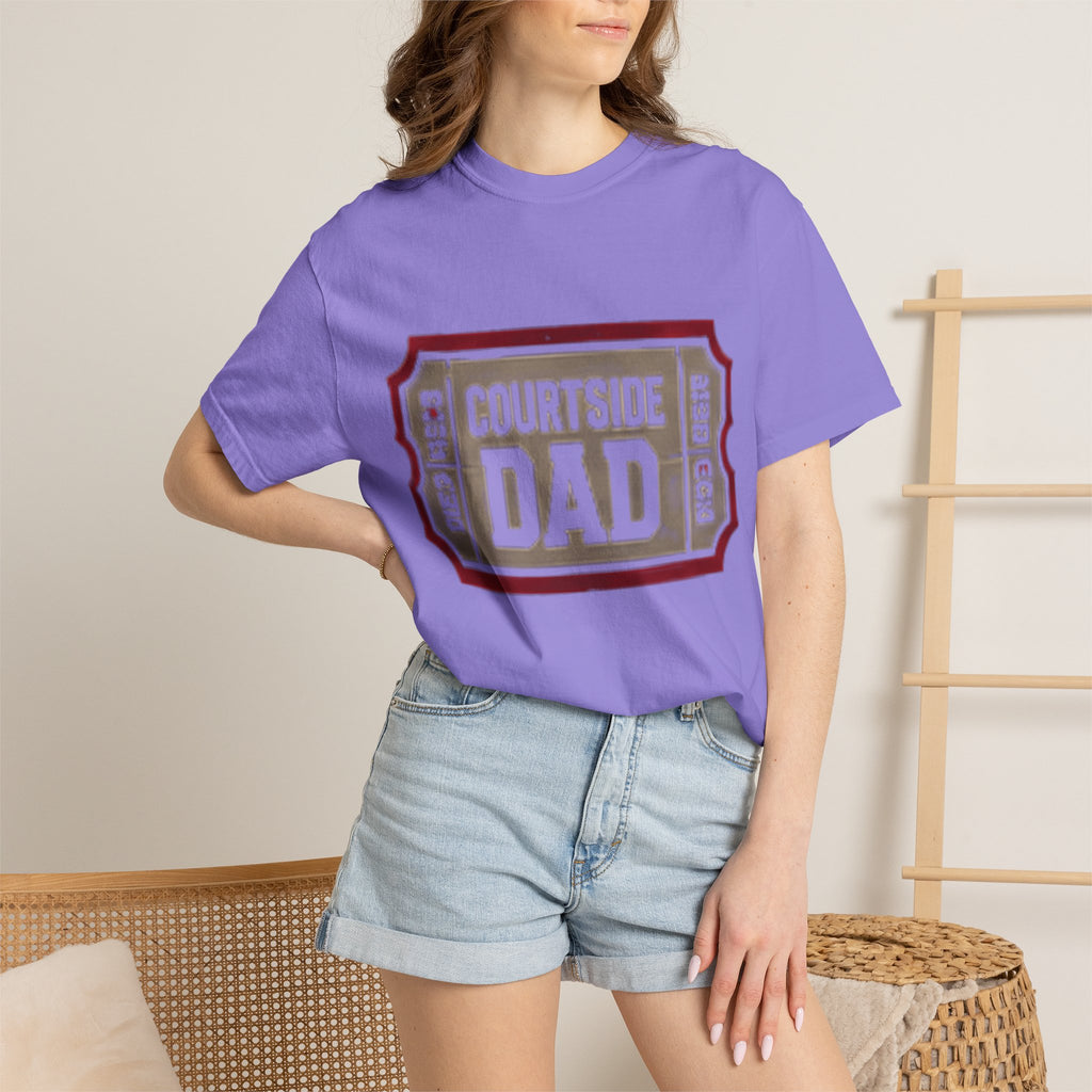 Courtside Dad T-Shirt — Vintage Ticket-Style Basketball Dad Tee