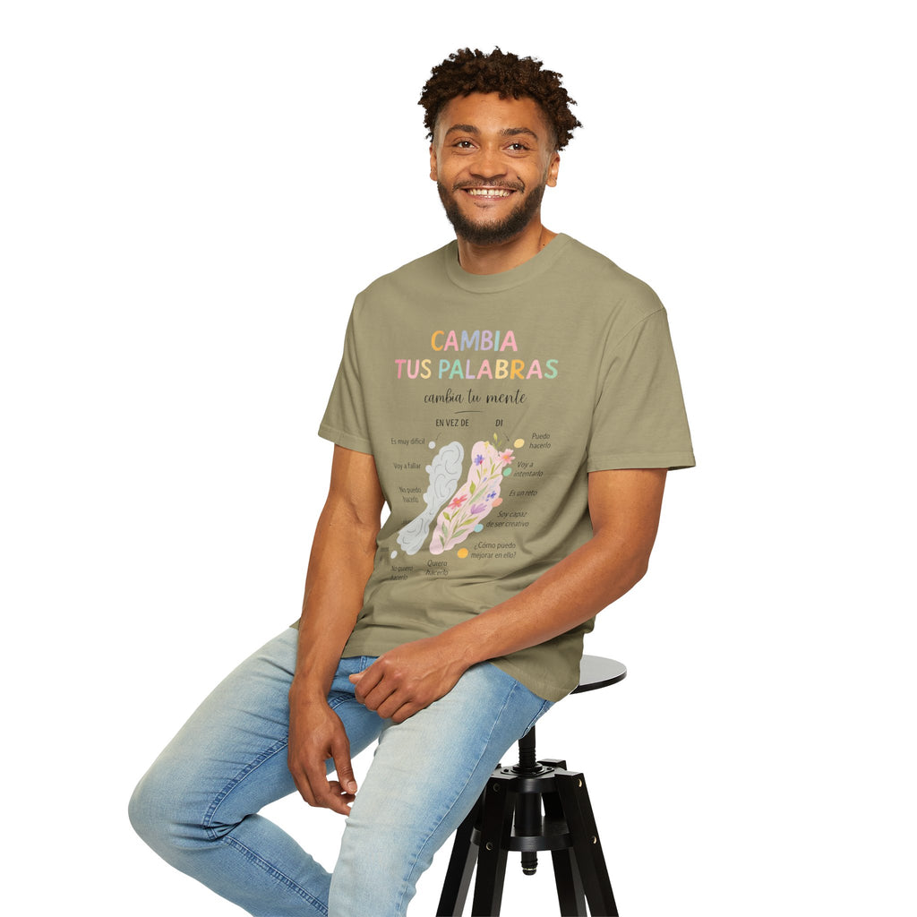 Cambia Tus Palabras Floral Positivity T-Shirt