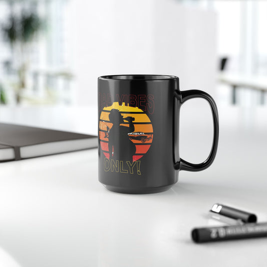 Retro Dad Vibes Only Mug Fun Gift for Dads Cool Coffee Mug Perfect for Father's Day