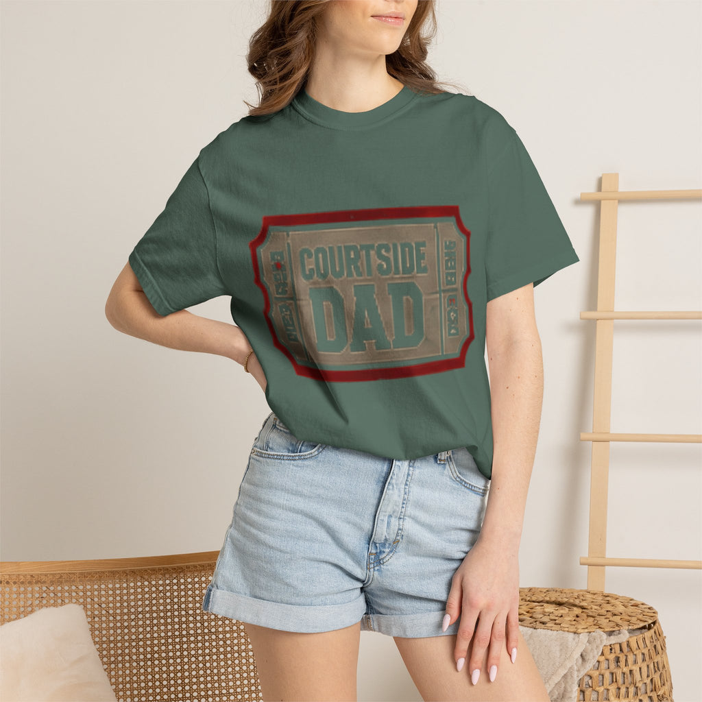 Courtside Dad T-Shirt — Vintage Ticket-Style Basketball Dad Tee