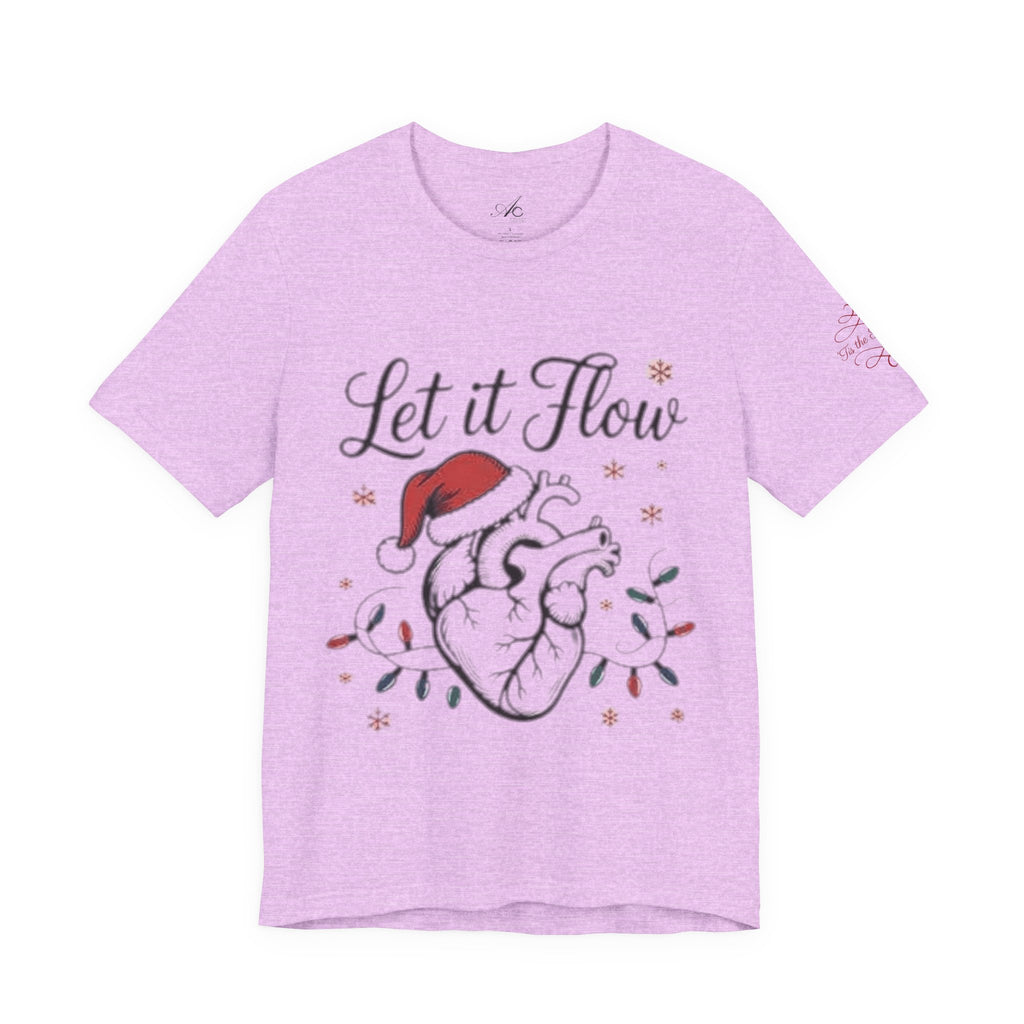 Let It Flow Heart Tee  Christmas Anatomical Heart Shirt