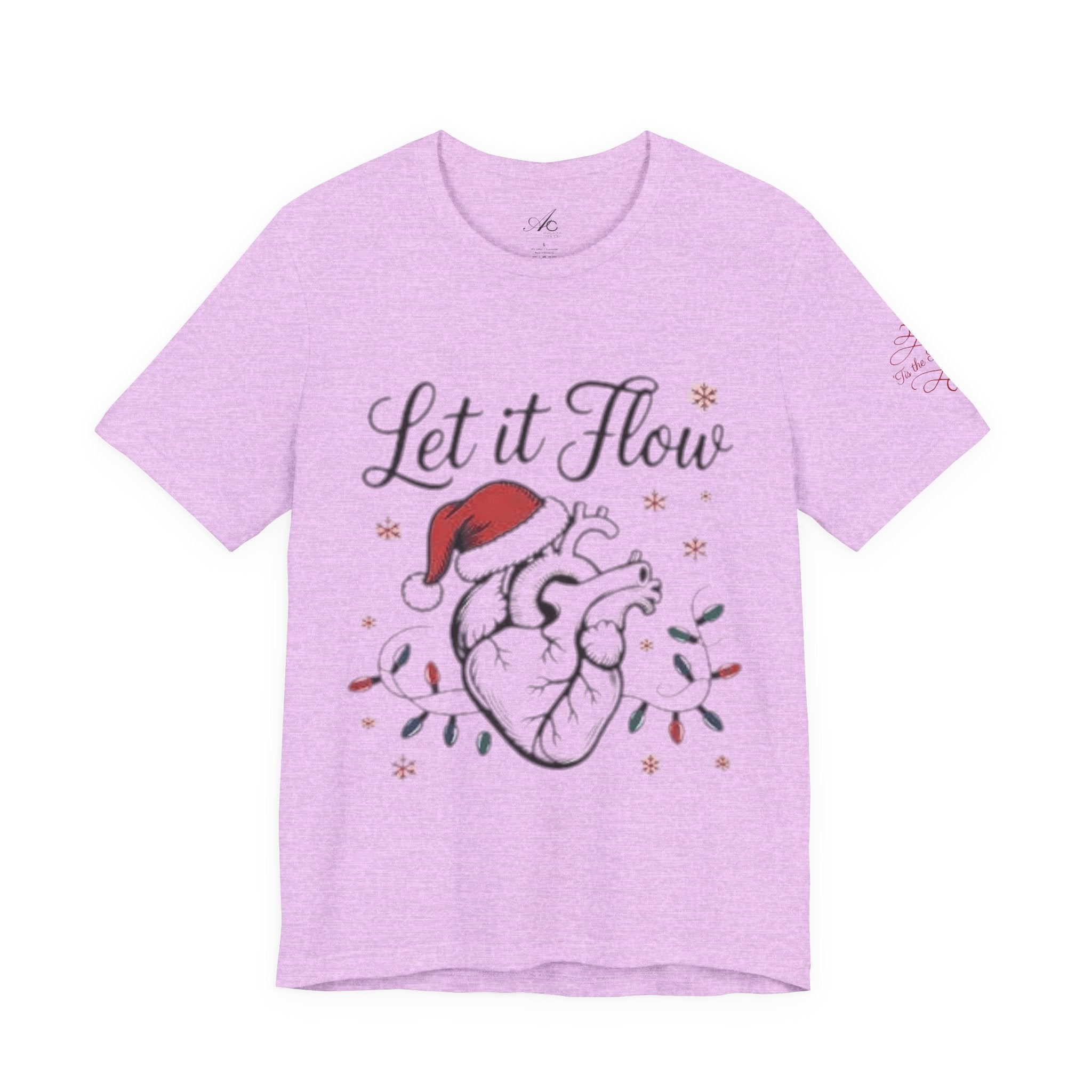 Let It Flow Heart Tee  Christmas Anatomical Heart Shirt