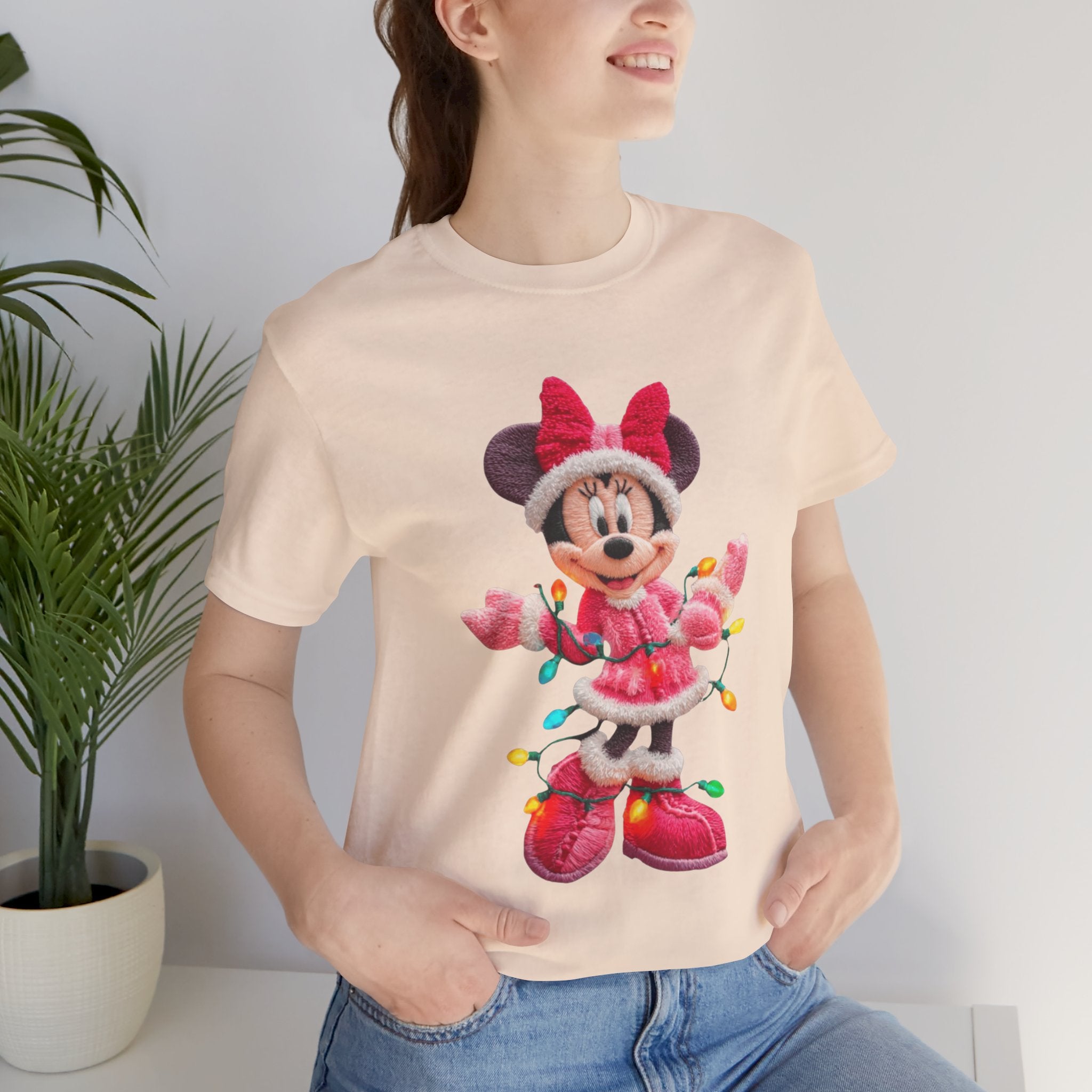 Minnie Mouse Holiday Lights T-Shirt Festive Holiday Designs