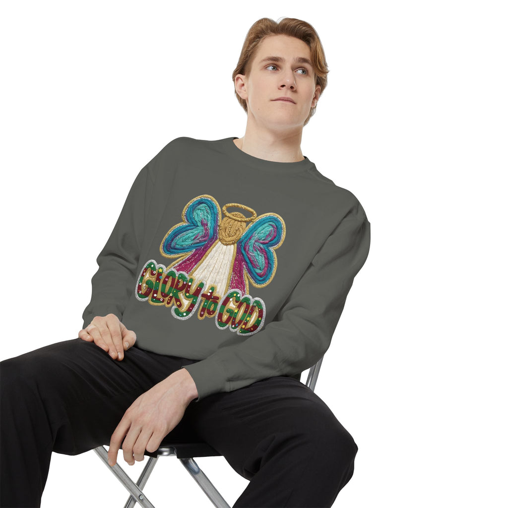 Glory to God Angel Sweatshirt Christmas Holiday Collection  Festive T-Shirt & Sweater