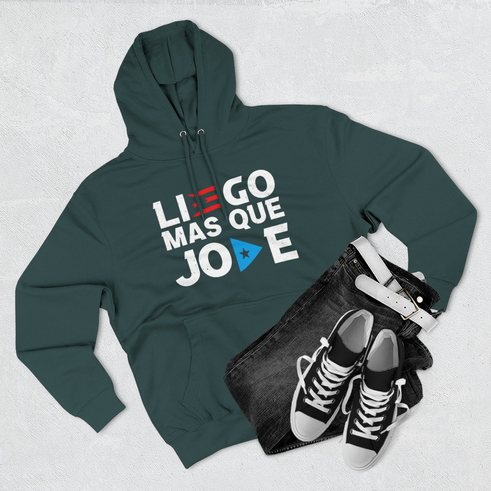 Puerto Rican culture & traditions Navidades Boricuas Collection fleece hoodie