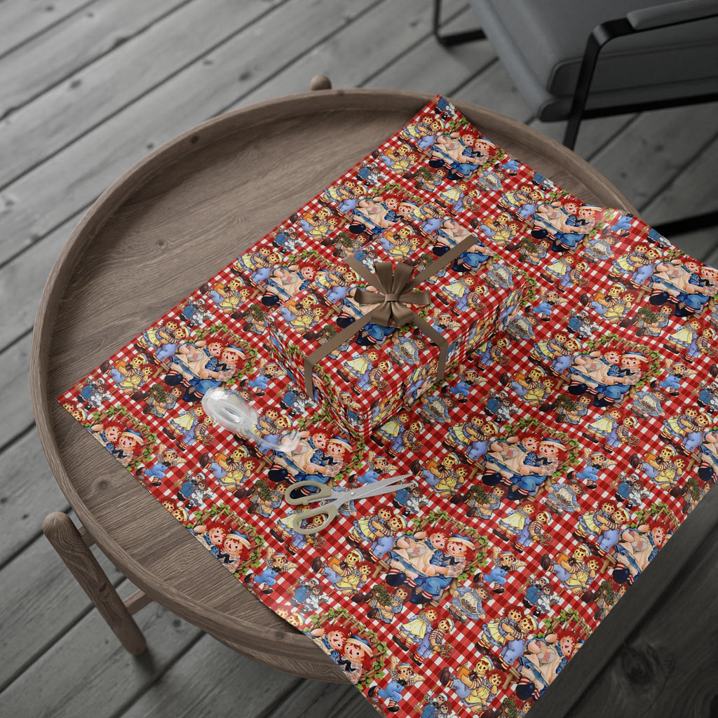 Wrapping Paper Roll — Colorful Picnic Cartoon Pattern (Holiday & Birthday Gift Wrap)
