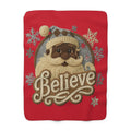 Santa’s Little Snuggle Blanket Believe Santa Sherpa Blanket
