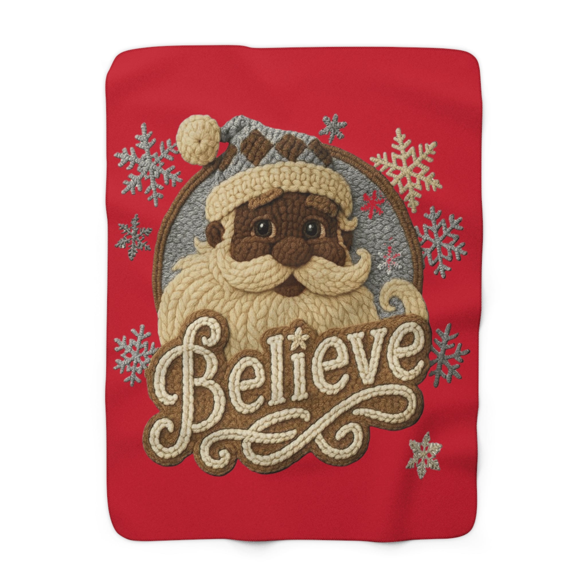 Santa’s Little Snuggle Blanket Believe Santa Sherpa Blanket