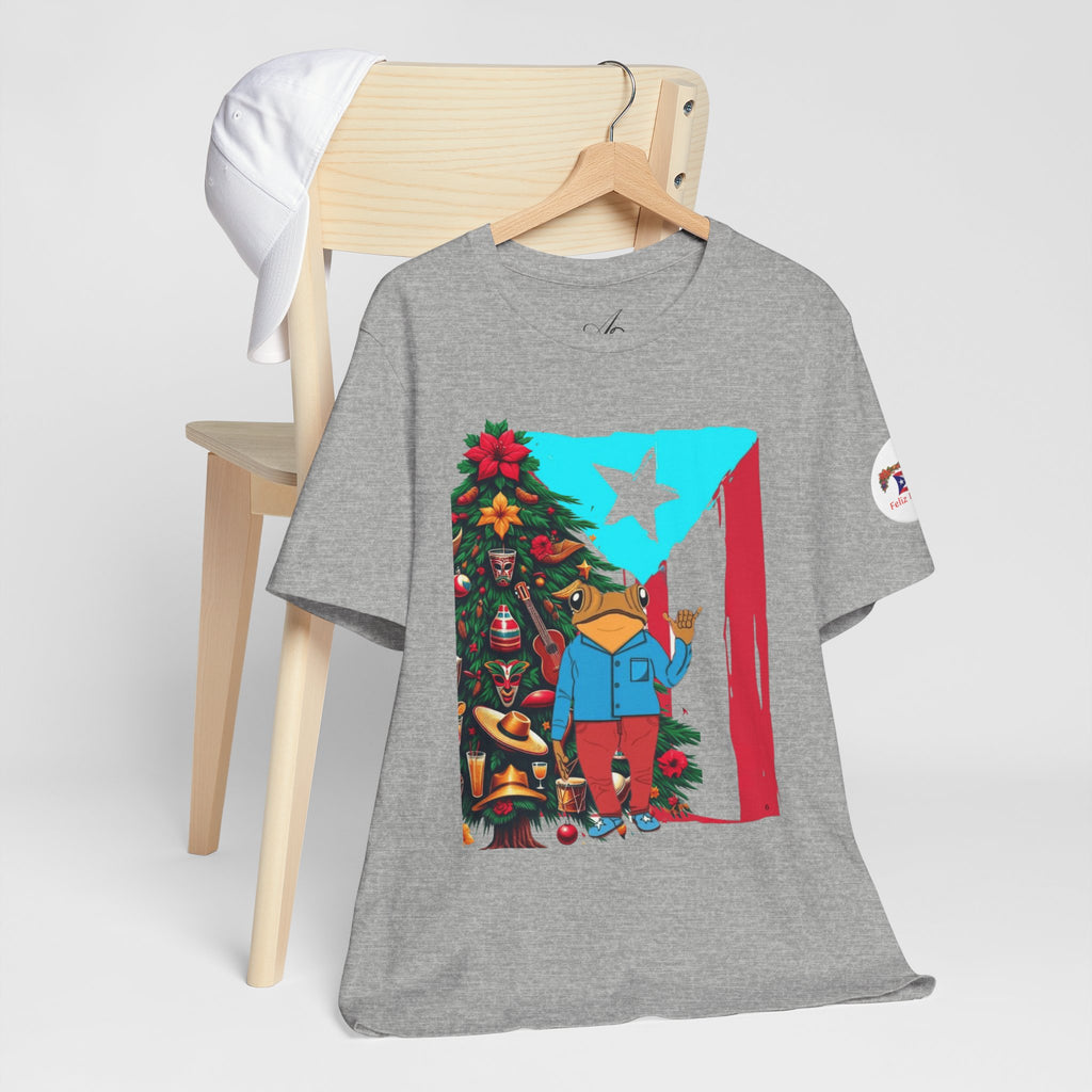 Puerto Rico Holiday T-Shirt  Coquí by Christmas Tree Graphic Puerto Rico’s Navidades