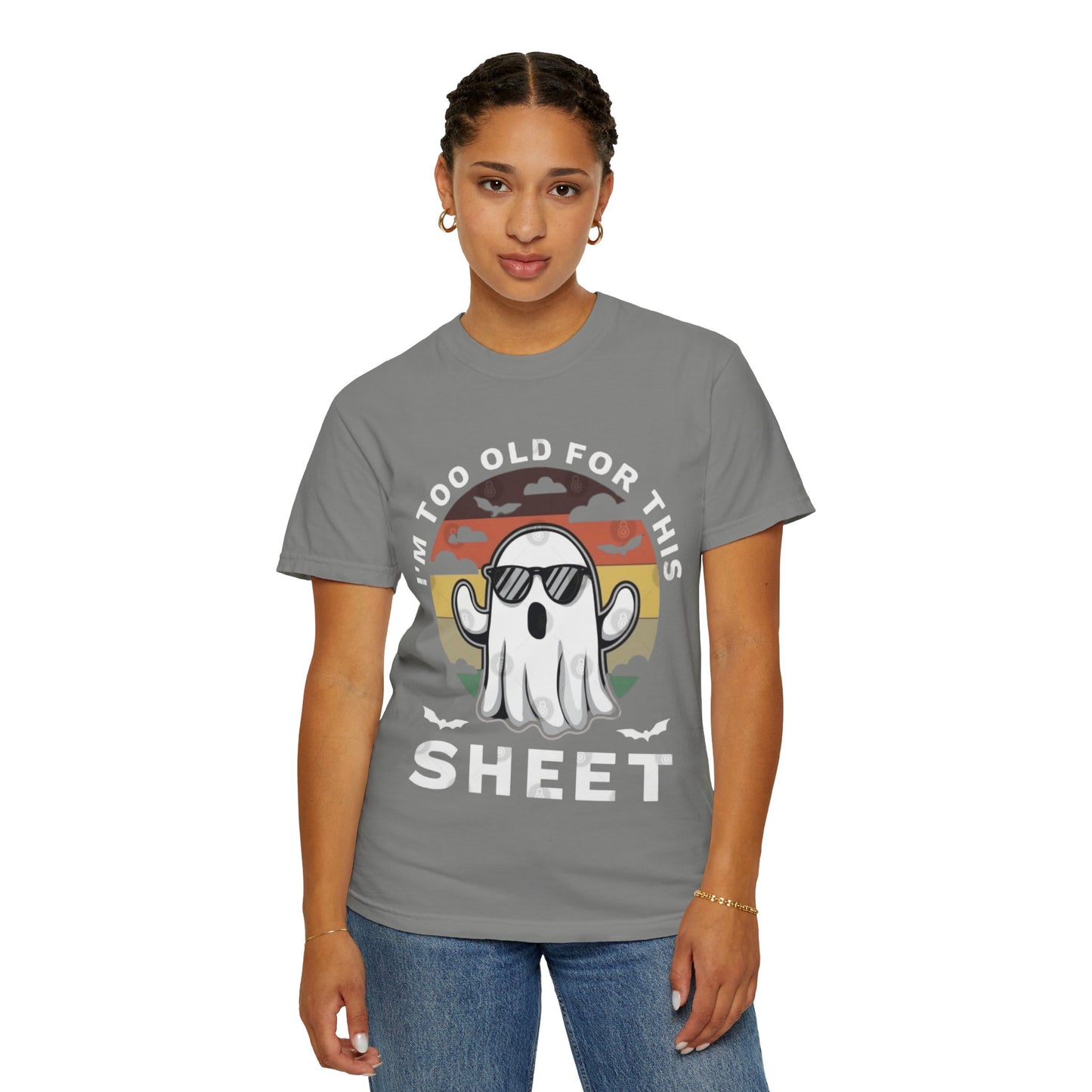 Ghostly Humor Unisex T-Shirt, Relaxed Vintage Tee, Halloween Apparel, Fun Gift, Casual Outfit, Quirky Statement Shirt, Ghost Sheet T-shirt