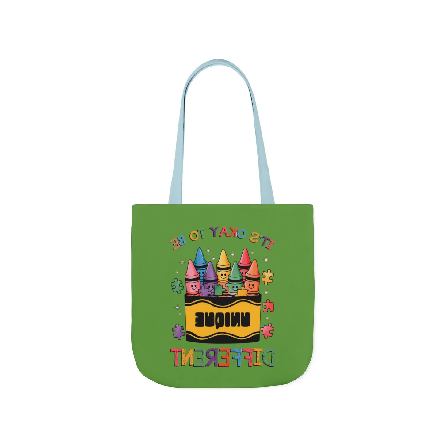 Autism Awareness & Pride Collection Unique Canvas Tote Bag with Colorful Castle Design