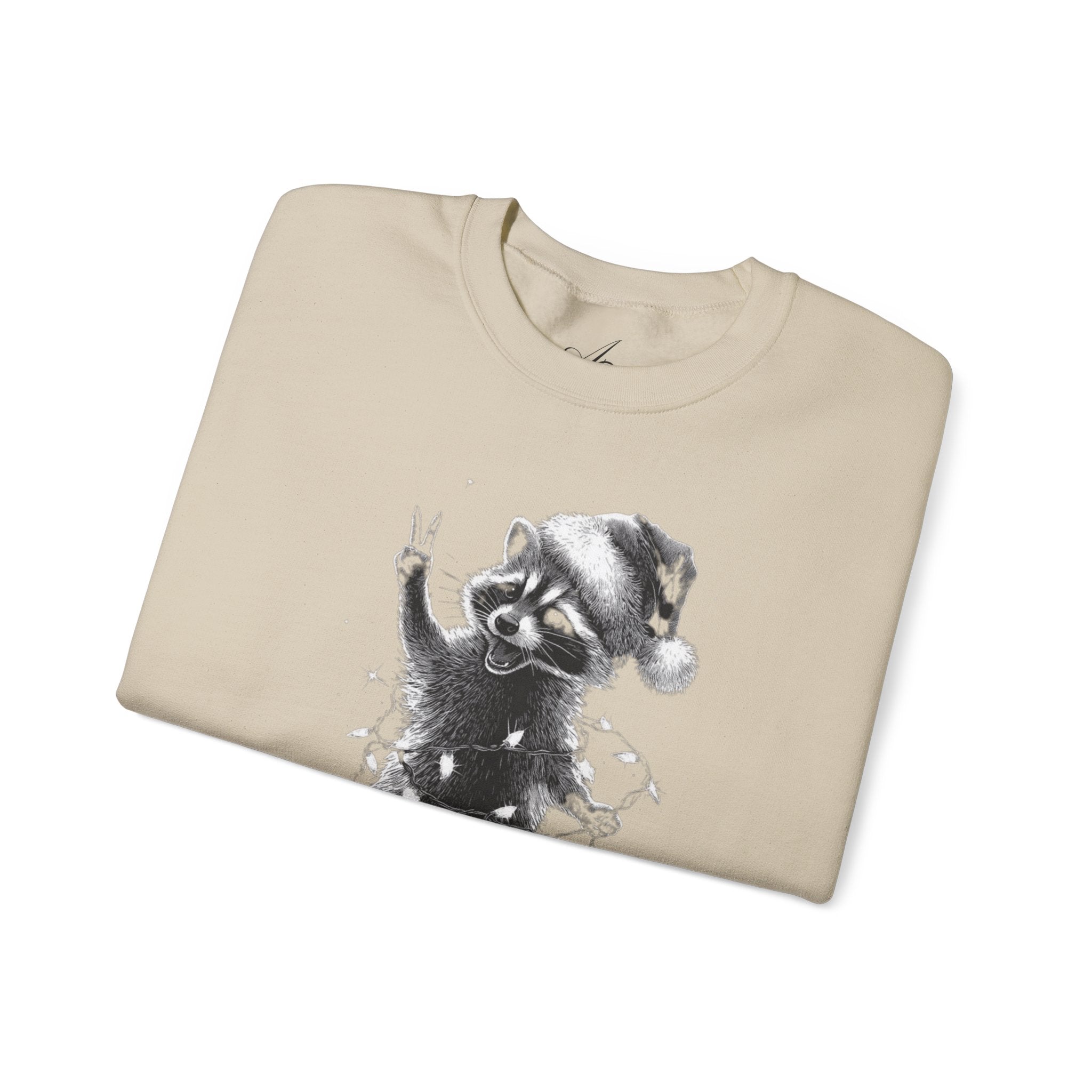Holiday Raccoon Crewneck Sweatshirt Christmas Tshirts and sweaters,