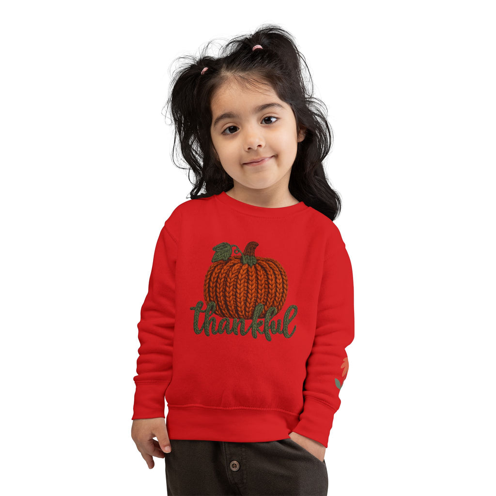Toddler Sweatshirt  "Thankful" Pumpkin Fall Pullover