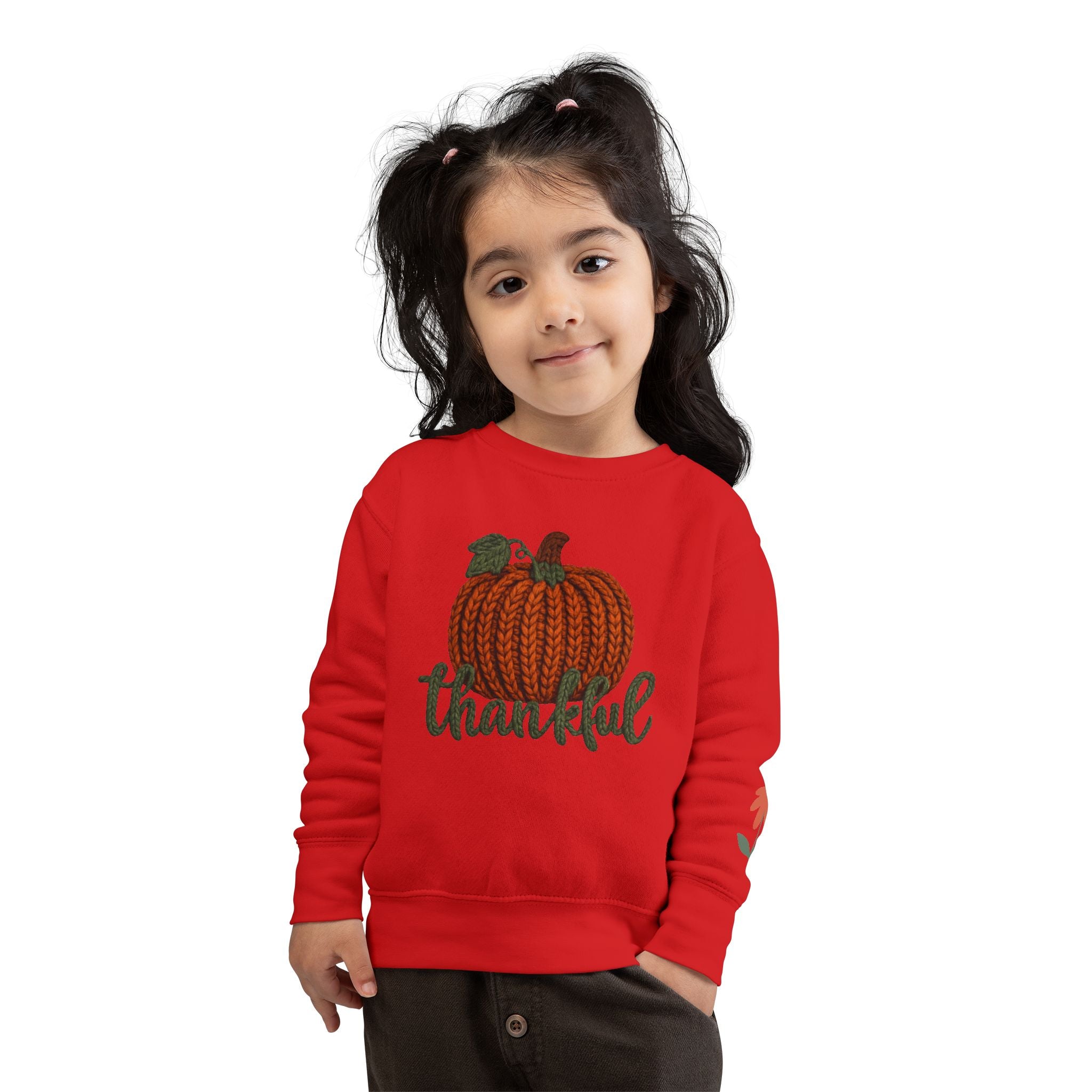Toddler Sweatshirt  "Thankful" Pumpkin Fall Pullover