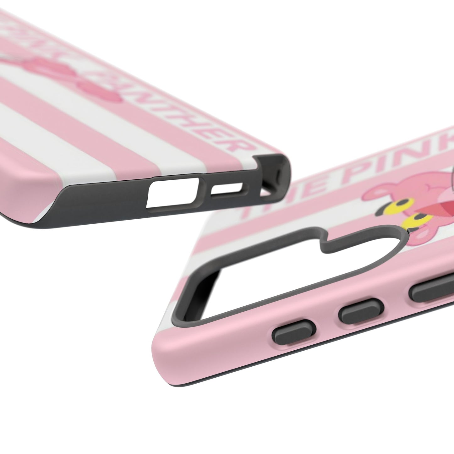 Pink Panther Tough Case Retro Striped Phone Case with "The Pink Panther" Design
