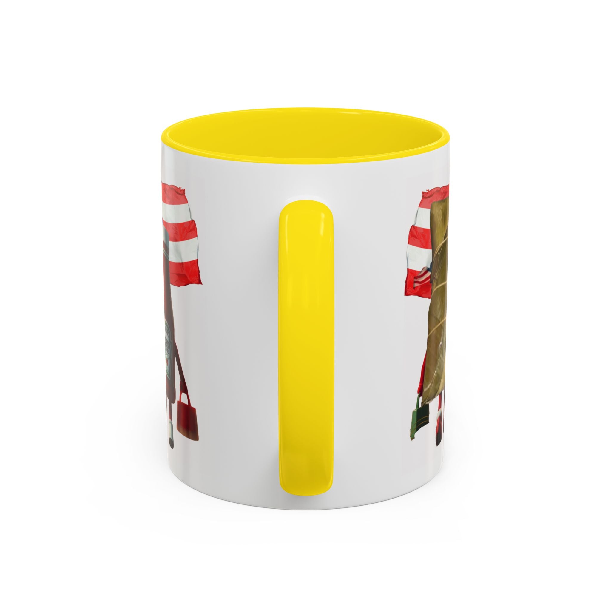 Puerto Rican Flag Ketchup & Pasteles Coffee Mug — Funny Food Friends Accent Mug (11/15oz)