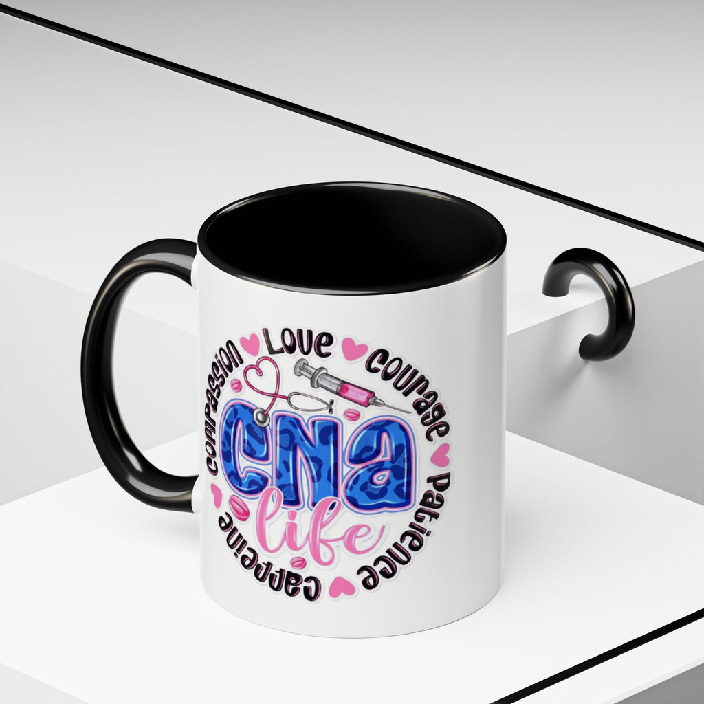 CNA Life Coffee Mug — Compassion, Courage & Patience Accent Mug (11/15oz) Medical Christmas Mug