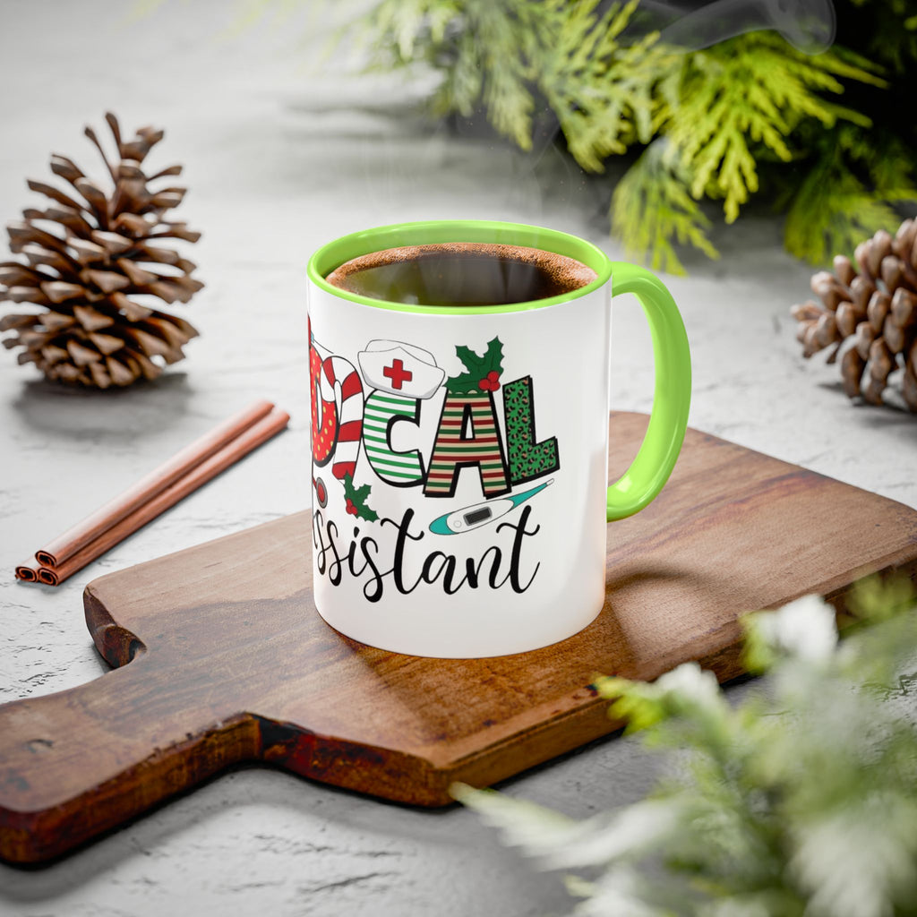 Medical Assistant Christmas Mug — Festive Colorful 11oz/15oz Coffee Cup Medical Christmas Mug