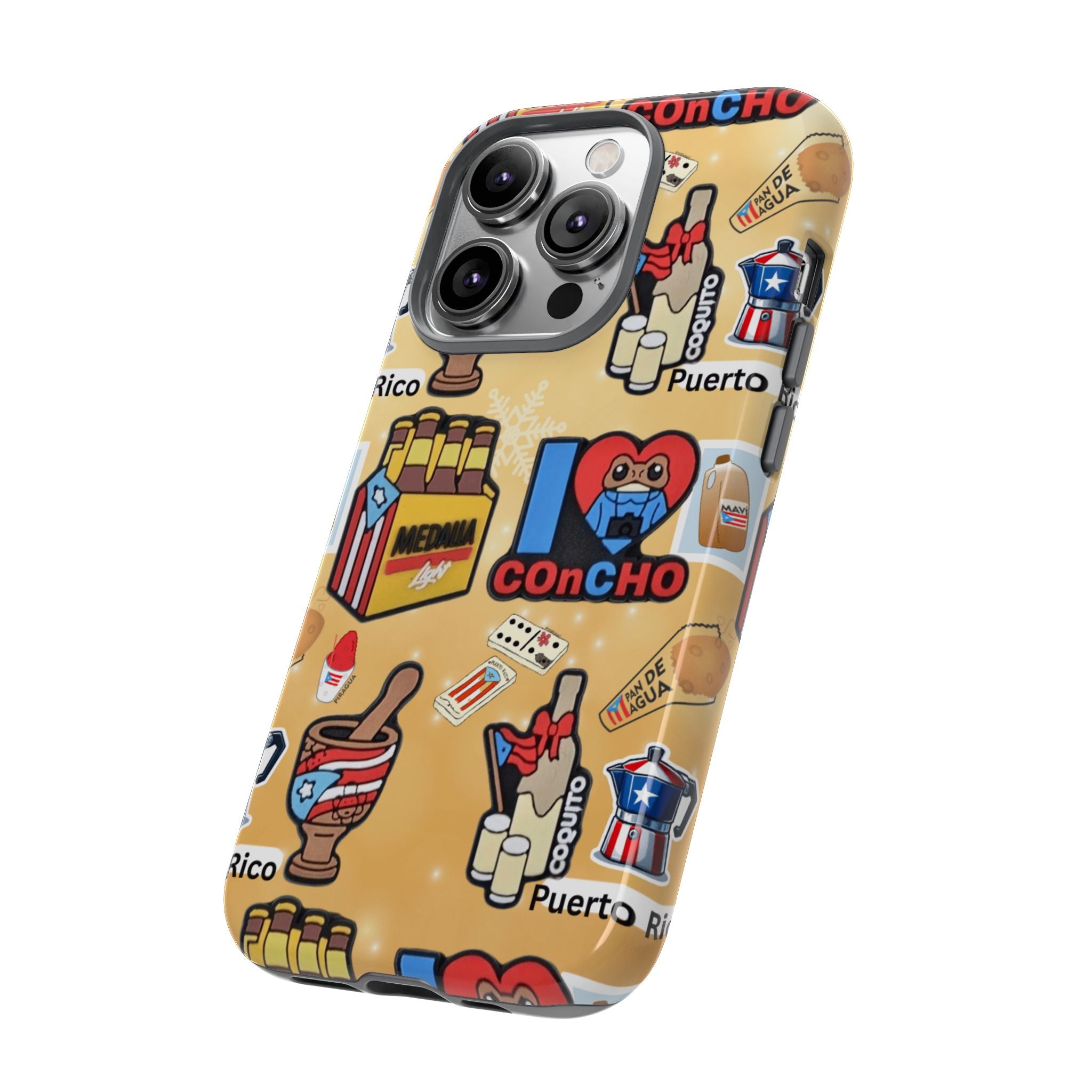 Puerto Rico Sticker Collage Tough Case  ‘I  Concho’ Pattern Phone Case
