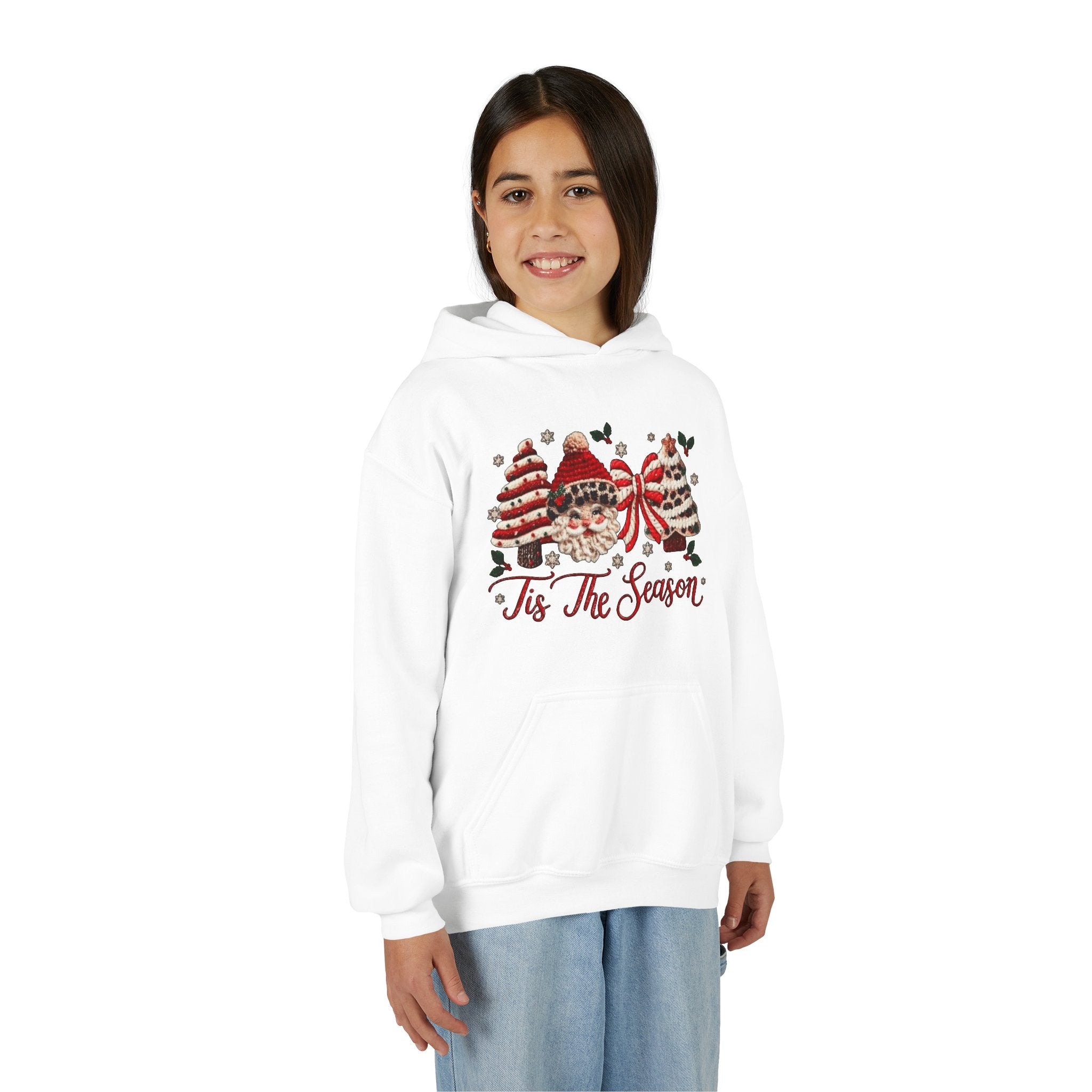 Youth Hoodie  Grinch Christmas Scene with 'Maybe Christmas' Quote