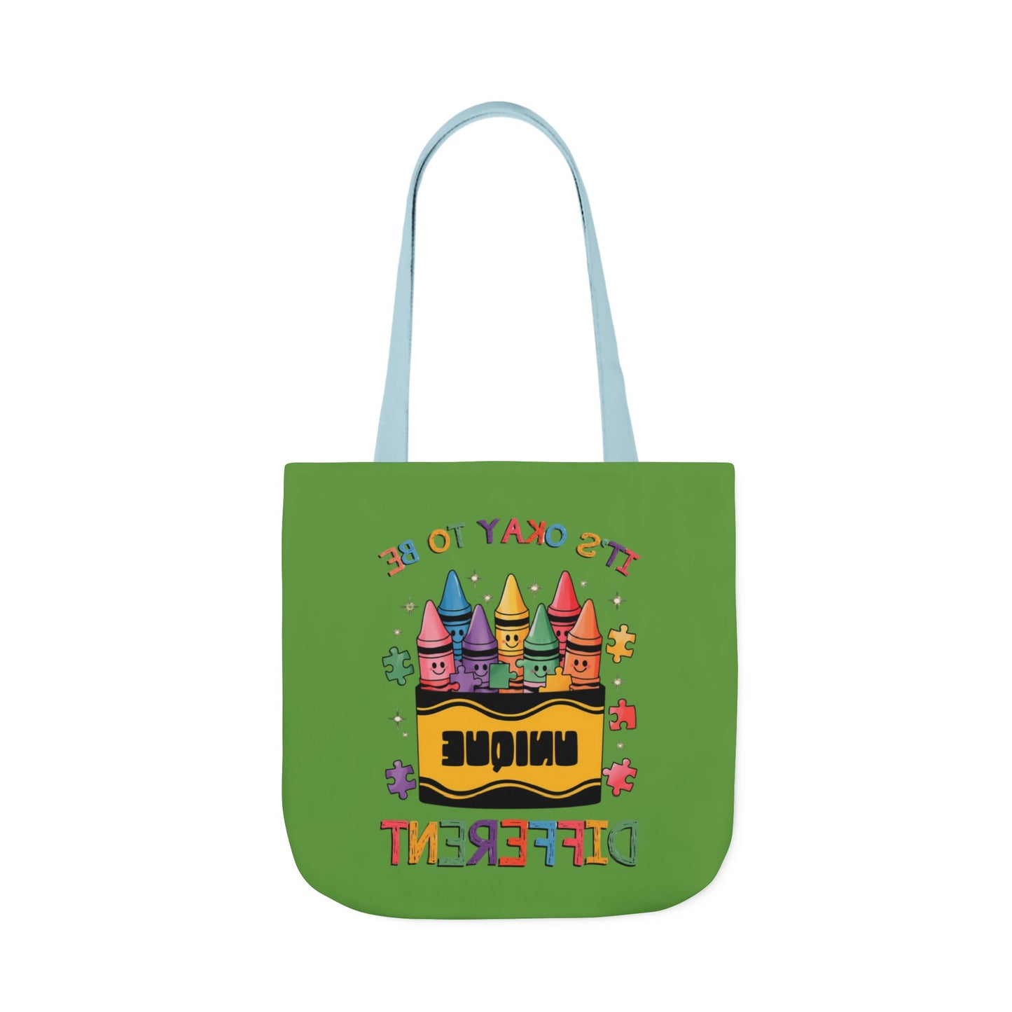 Autism Awareness & Pride Collection Unique Canvas Tote Bag with Colorful Castle Design