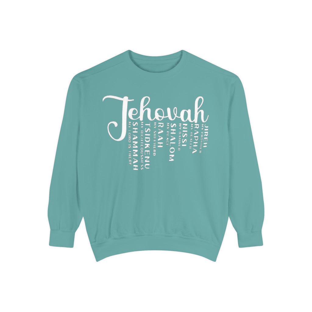 Jehovah Names Sweatshirt  Christian Faith Scriptural Names Pullover