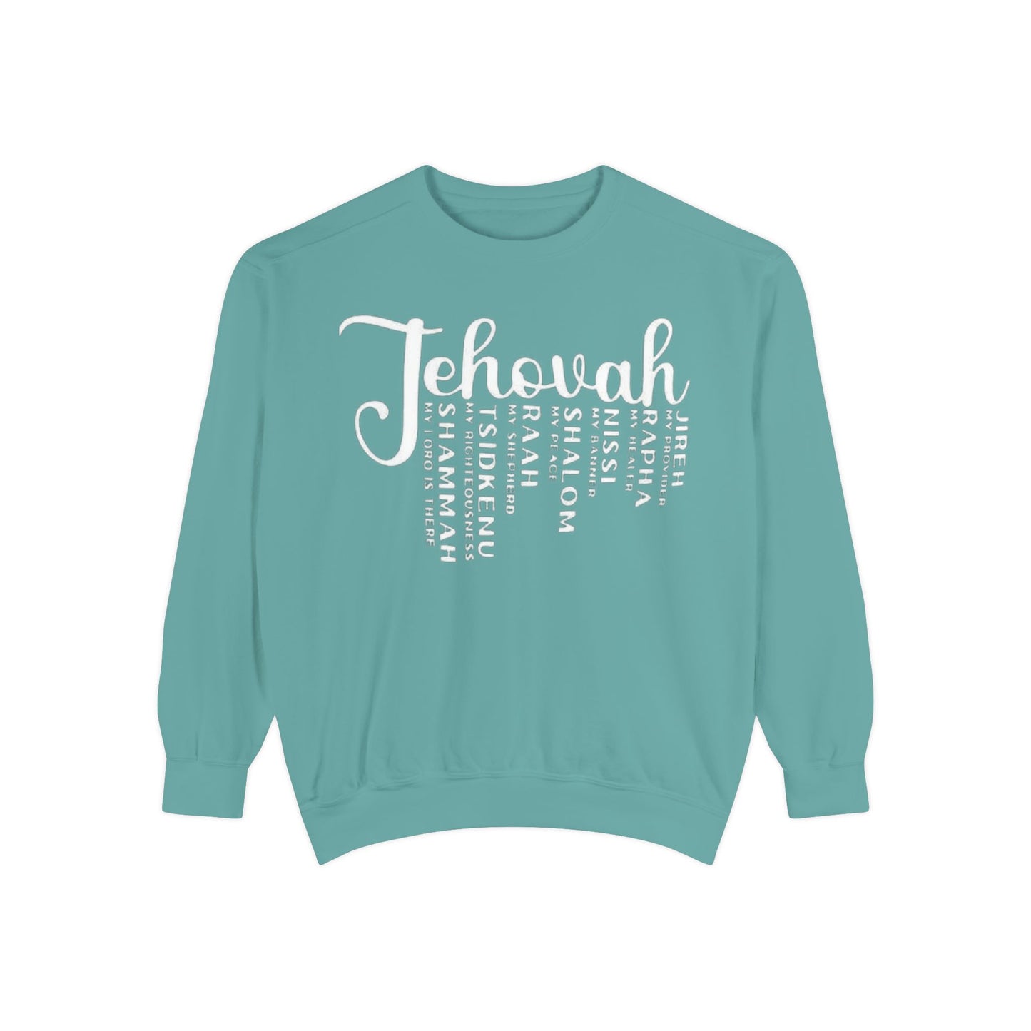 Jehovah Names Sweatshirt  Christian Faith Scriptural Names Pullover