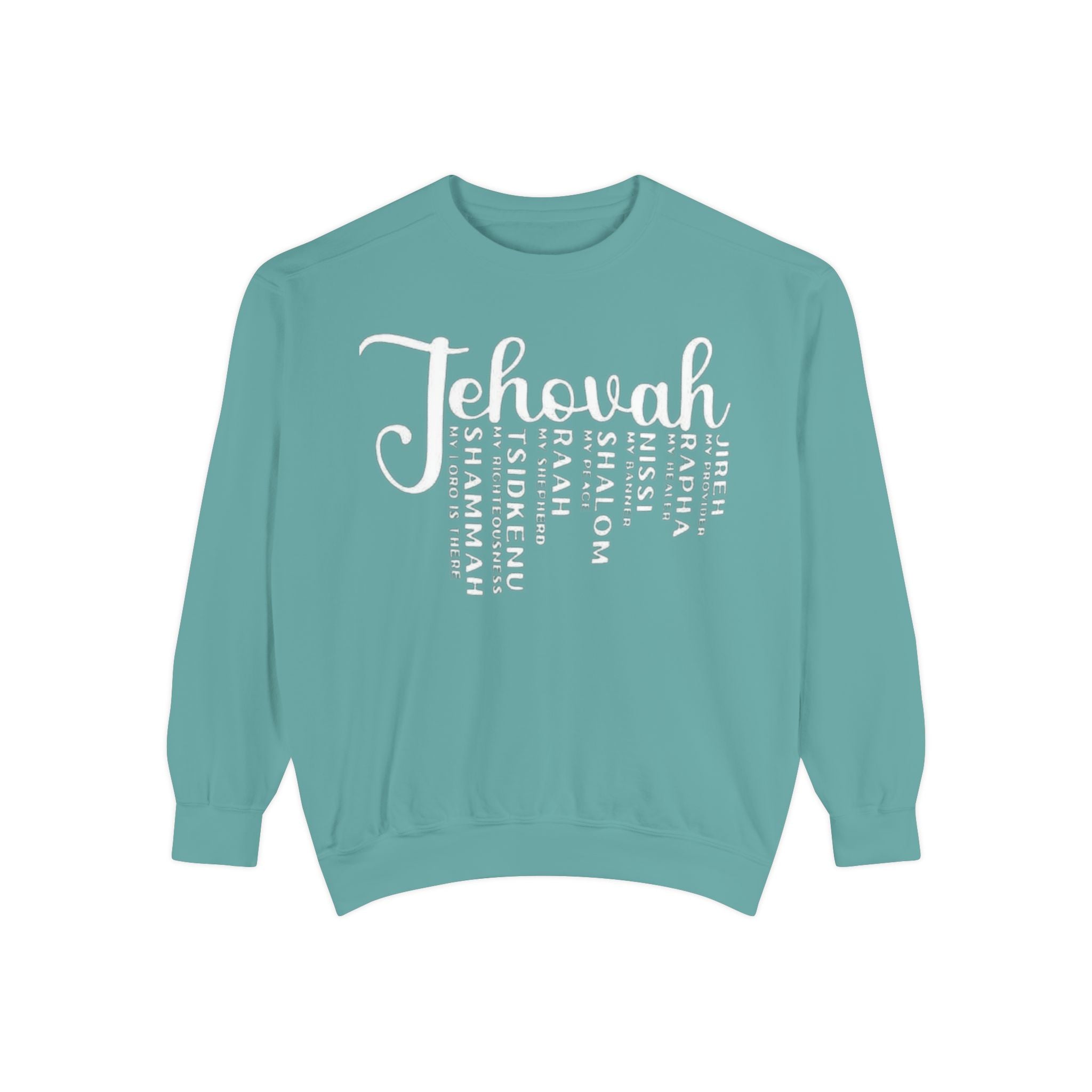 Jehovah Names Sweatshirt  Christian Faith Scriptural Names Pullover