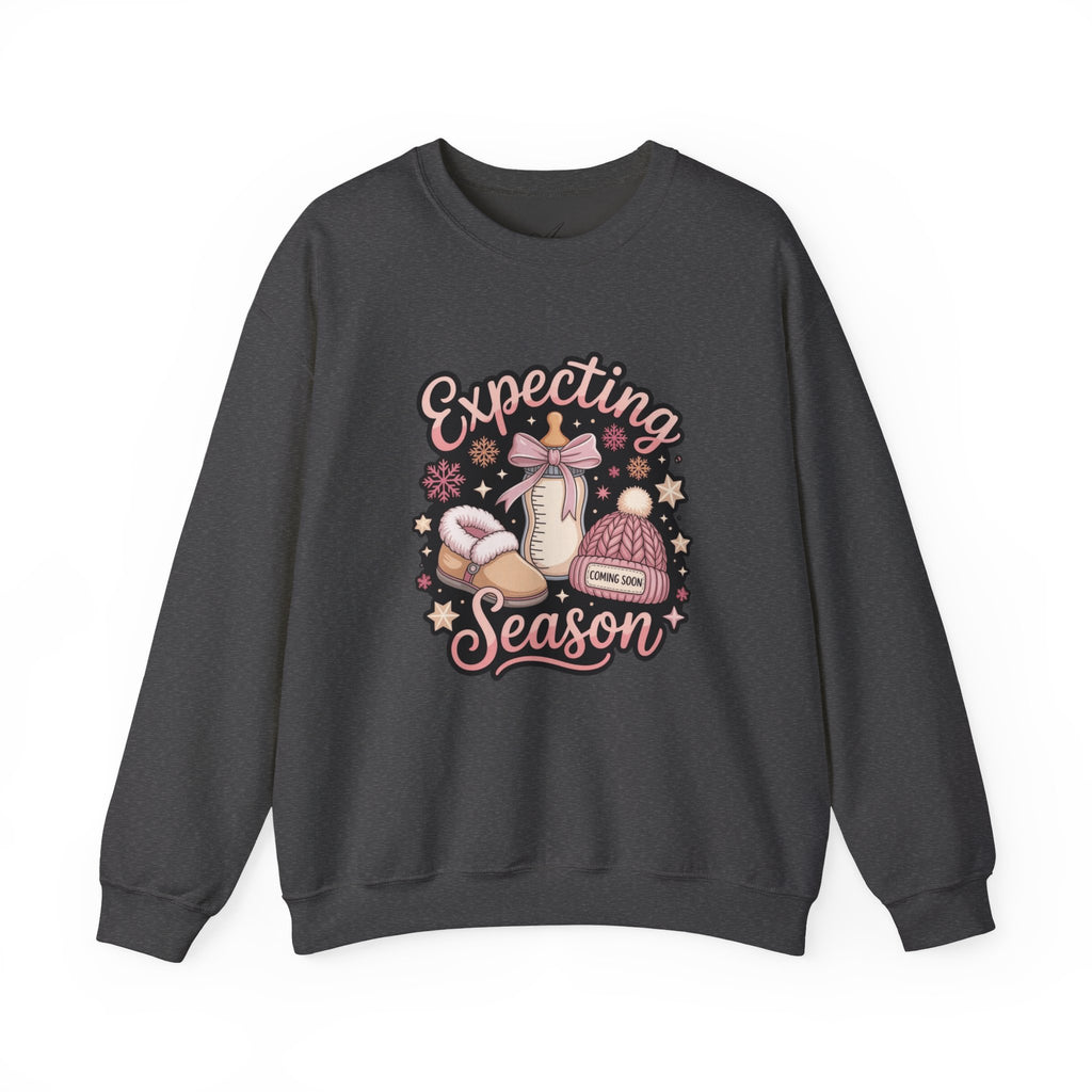 Expecting Season Sweatshirt  Cute Pregnancy Announcement Pullover Cartoon Christmas T-shirts and Sweaters