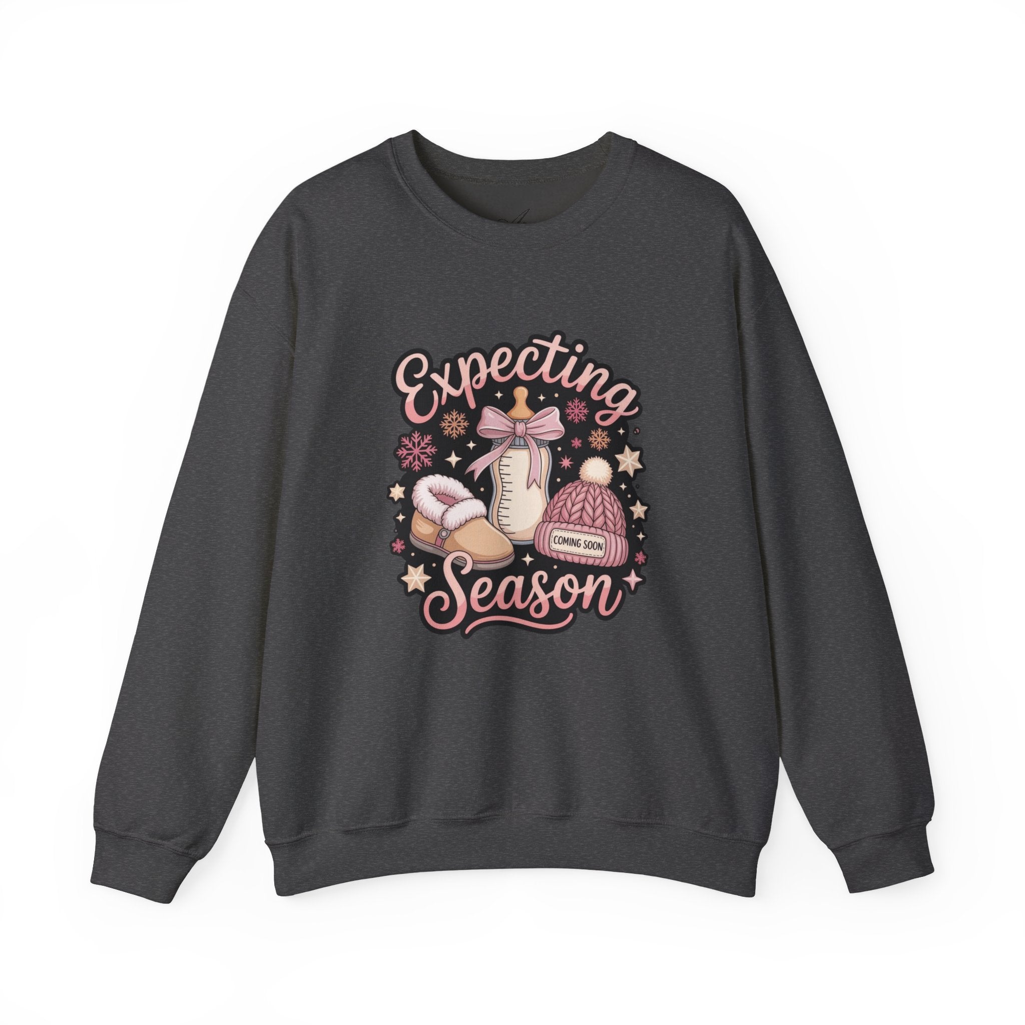 Expecting Season Sweatshirt  Cute Pregnancy Announcement Pullover Cartoon Christmas T-shirts and Sweaters