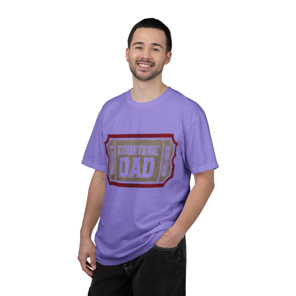 Courtside Dad T-Shirt — Vintage Ticket-Style Basketball Dad Tee