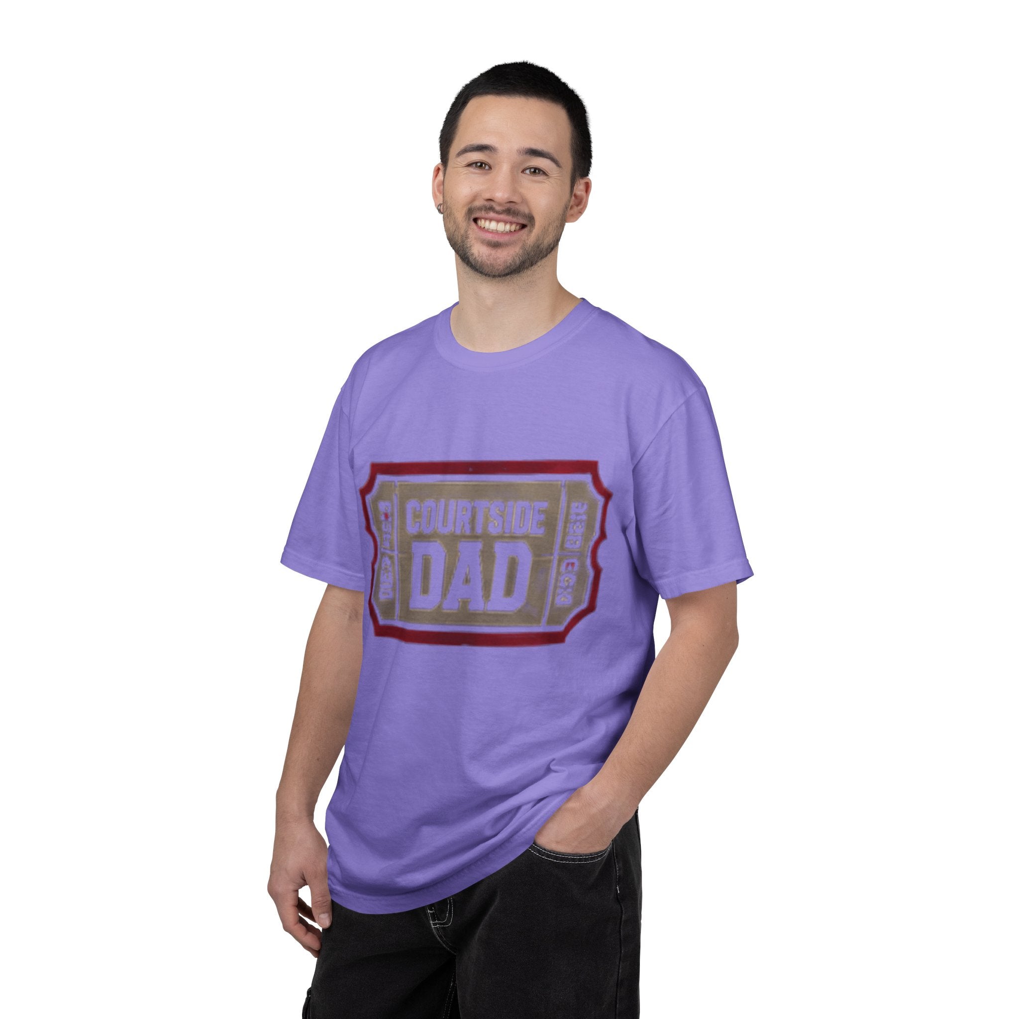 Courtside Dad T-Shirt — Vintage Ticket-Style Basketball Dad Tee