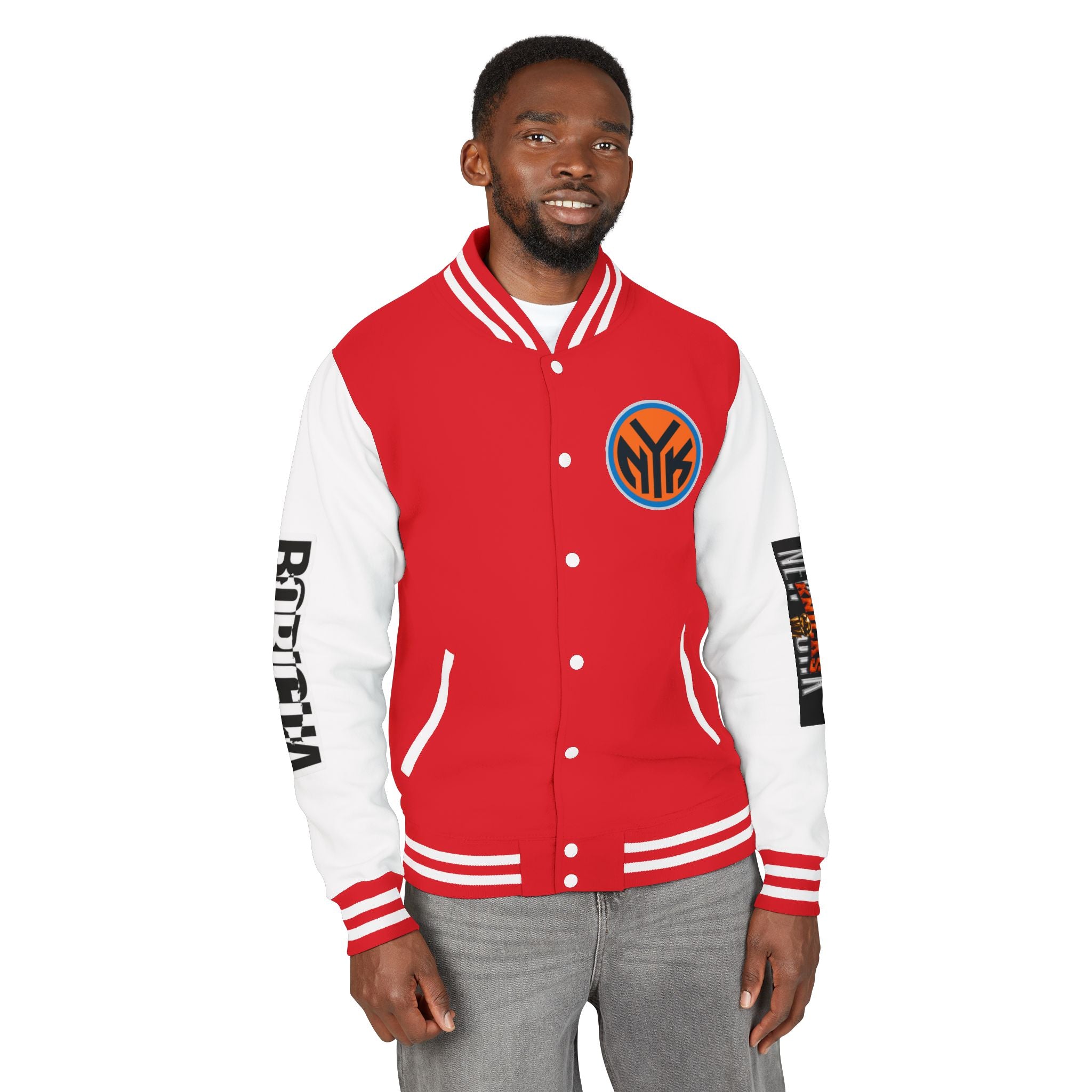 Basketball-Inspired Letterman Jacket — Men's Retro Varsity Sports Jacket Jose AlvarTribute Varsity Jacket