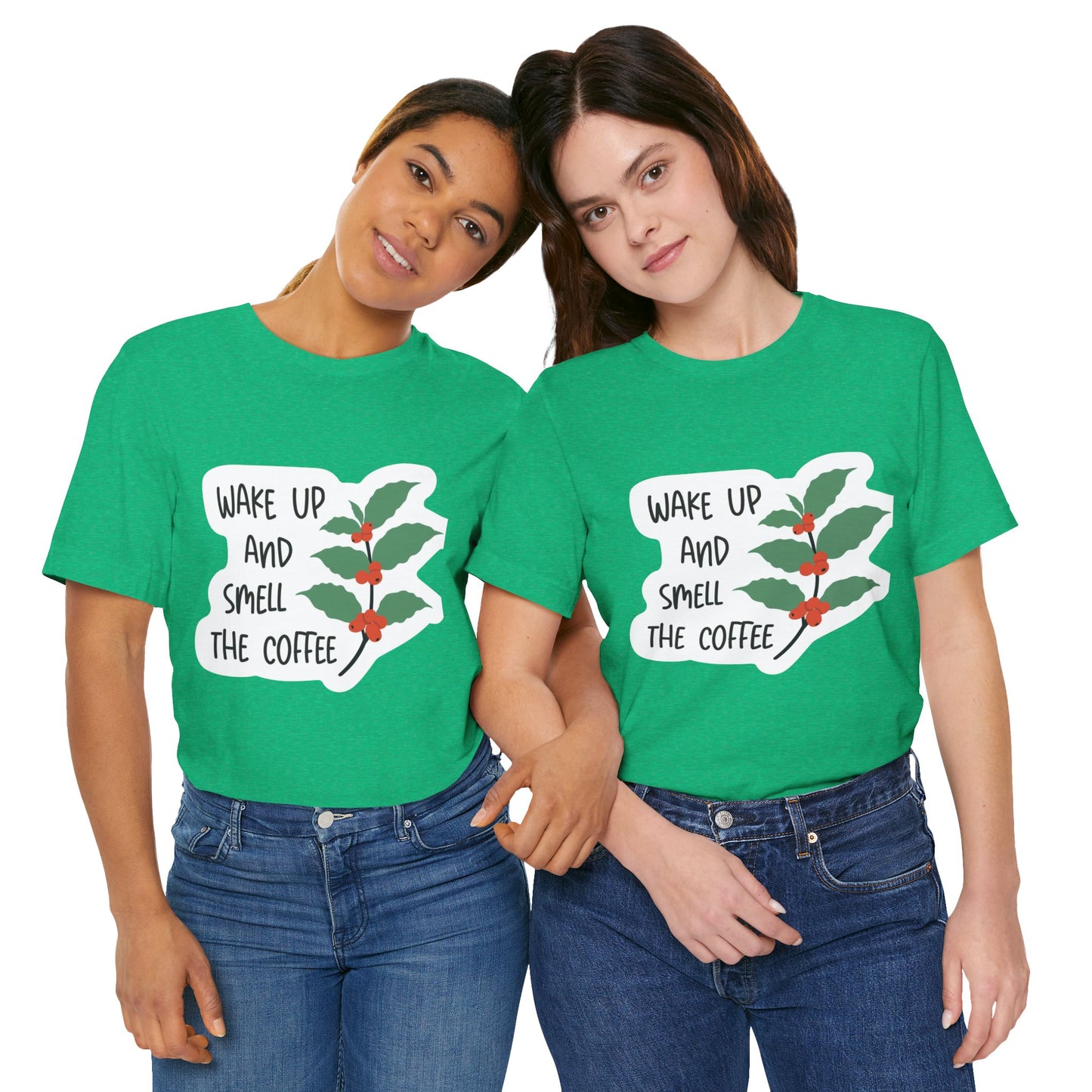 Wake Up and Smell the Coffee Tee  Coffee Plant Graphic T-Shirt