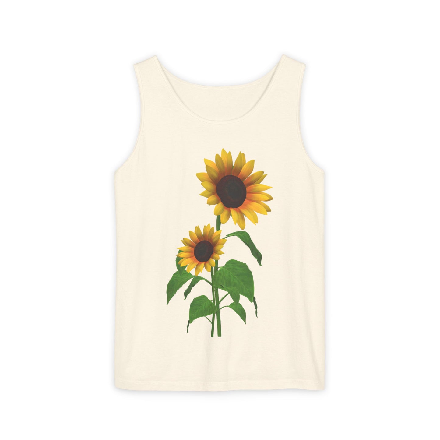 Sunflower Unisex Tank Top - Relaxed Summer Wear, Gift for Garden Lovers, Casual Beach Vibes, Perfect for Spring Celebrations, Gift Idea