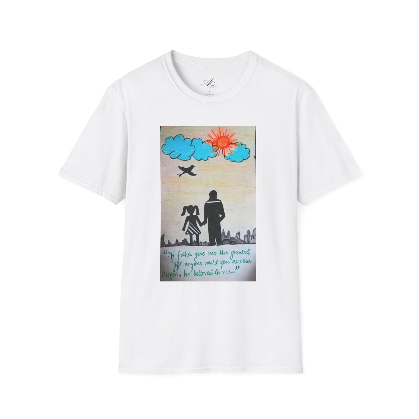 Inspirational Father-Daughter T-Shirt, Unisex Softstyle Tee for Family Bonding, Gift for Dads, Father's Day, Birthday