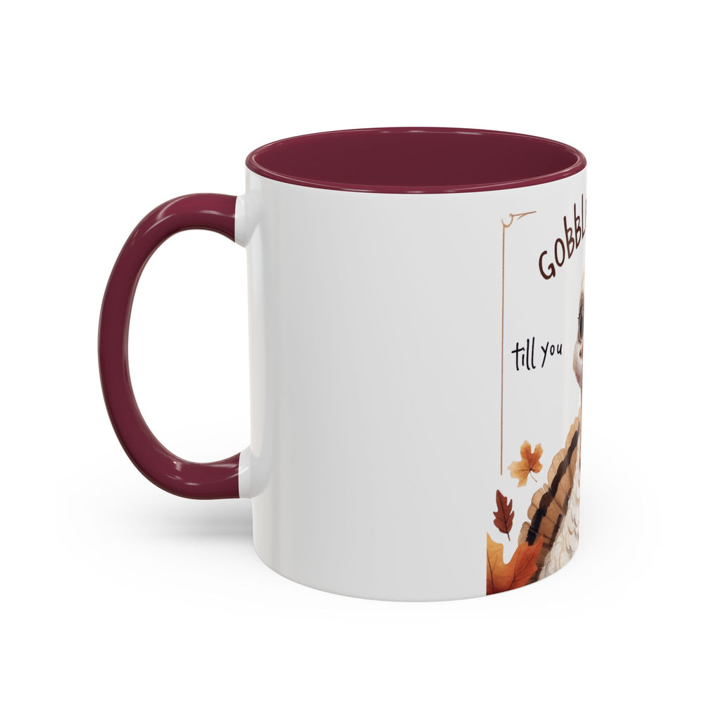 Mix cozy, aesthetic, and autumn-inspired sayings 🍁 Whimsical Thanksgiving Mug - Gobble Gobble Design