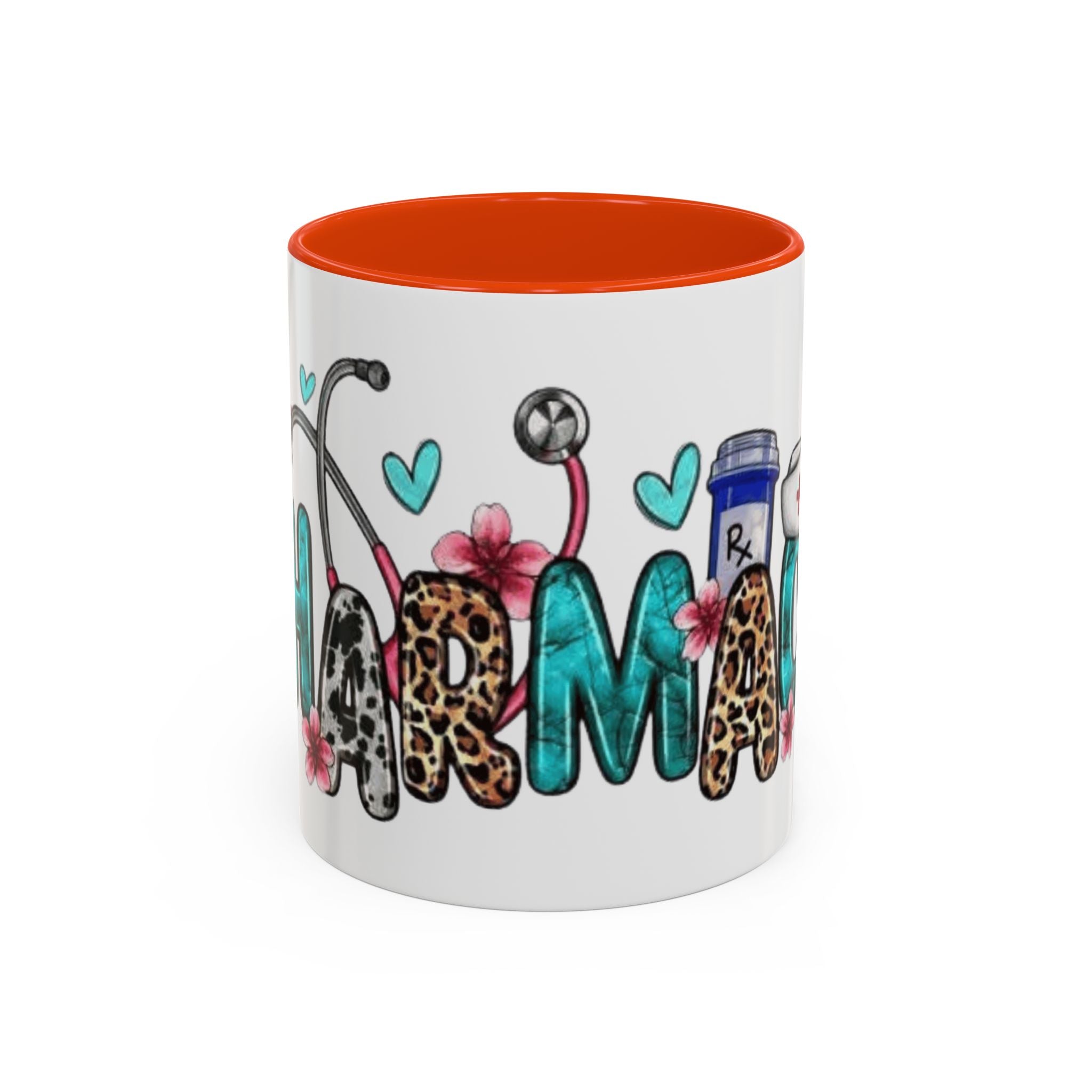 Pharmacy Nurse Coffee Mug — Cute Leopard & Teal Medical Design (11oz/15oz)Christmas mug for all healthcare heroes