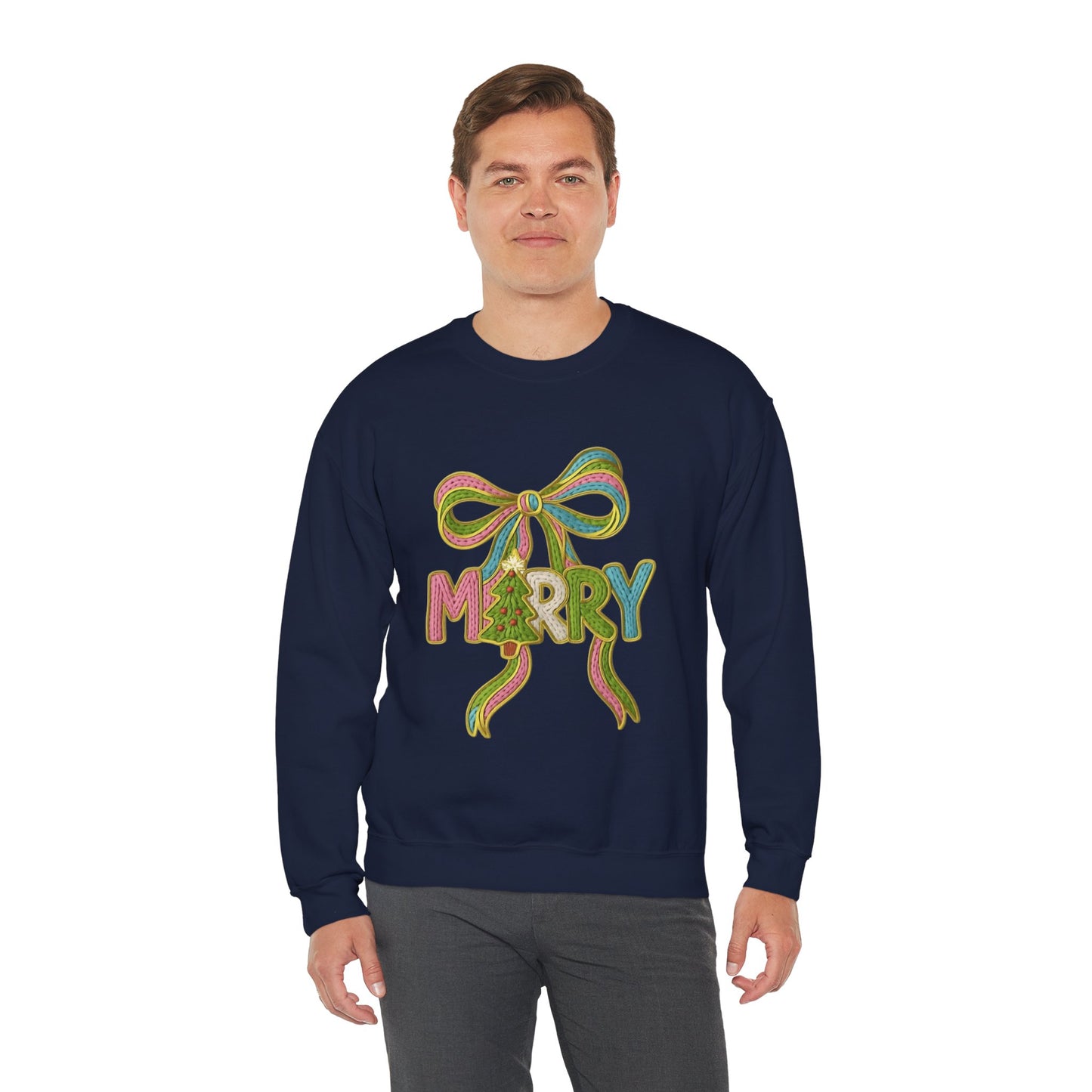Festive Holiday Designs and Quotes Candy Christmas Tree Sweatshirt — Holiday Candyland Crewneck