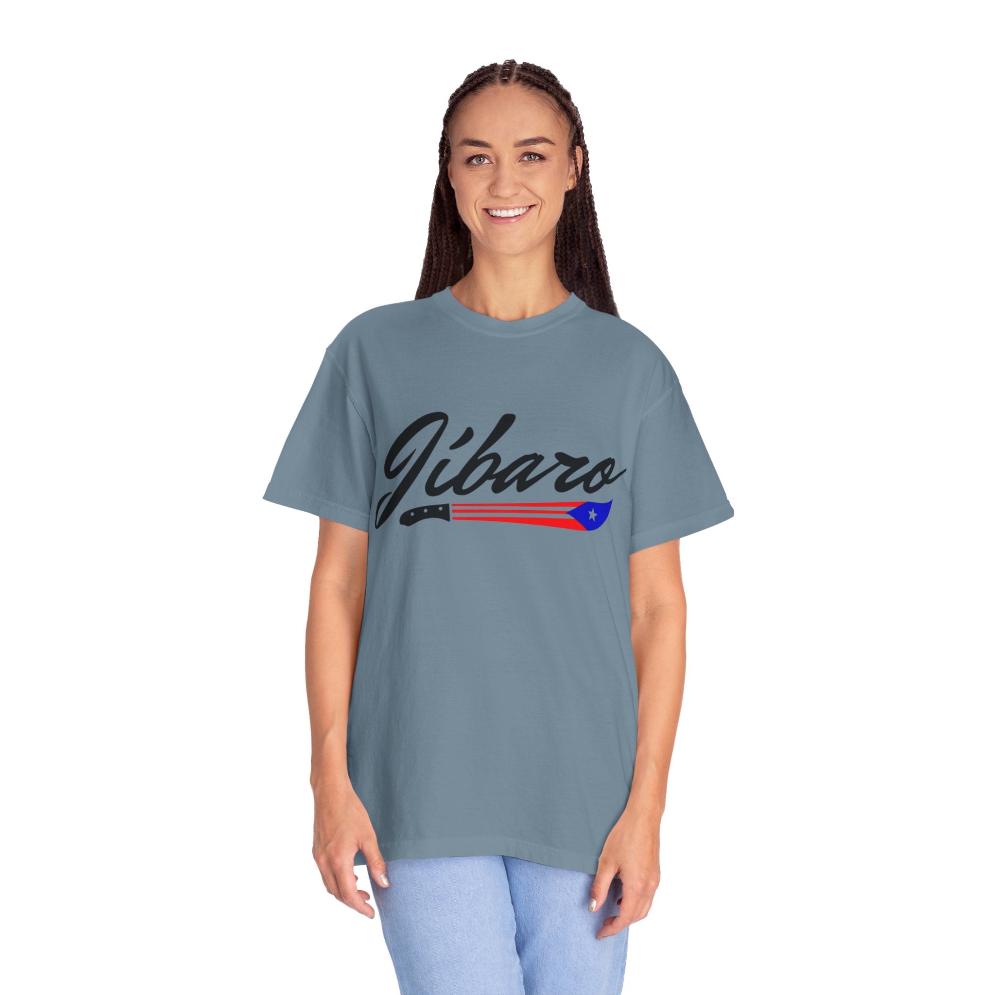 T-Shirt  "Jíbaro" Puerto Rican Heritage Tee (Back Machete  Sombrero de Paja Design) Puerto Rico’s Navidades