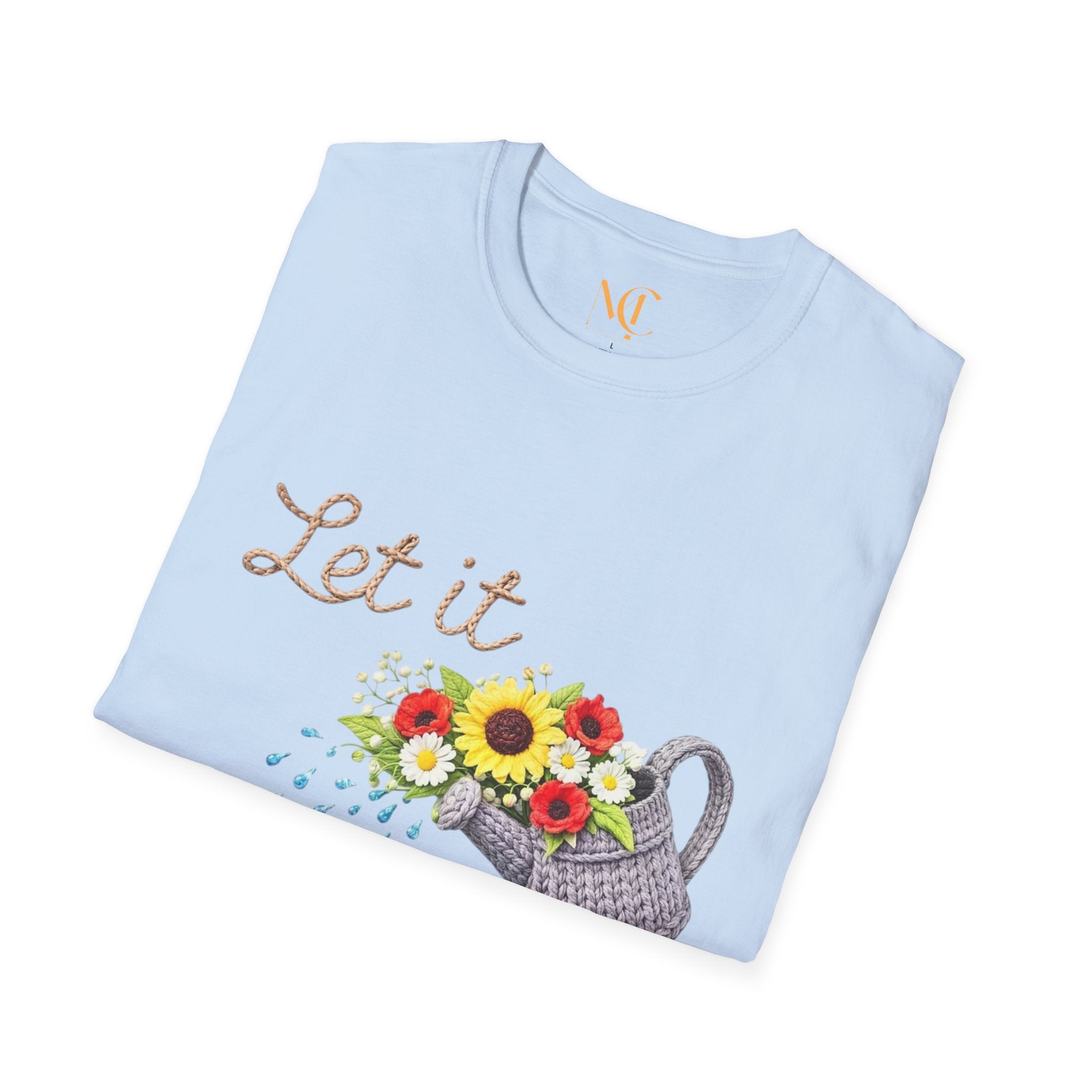 Let It Grow T-Shirt — Floral Watering Can Garden Tee