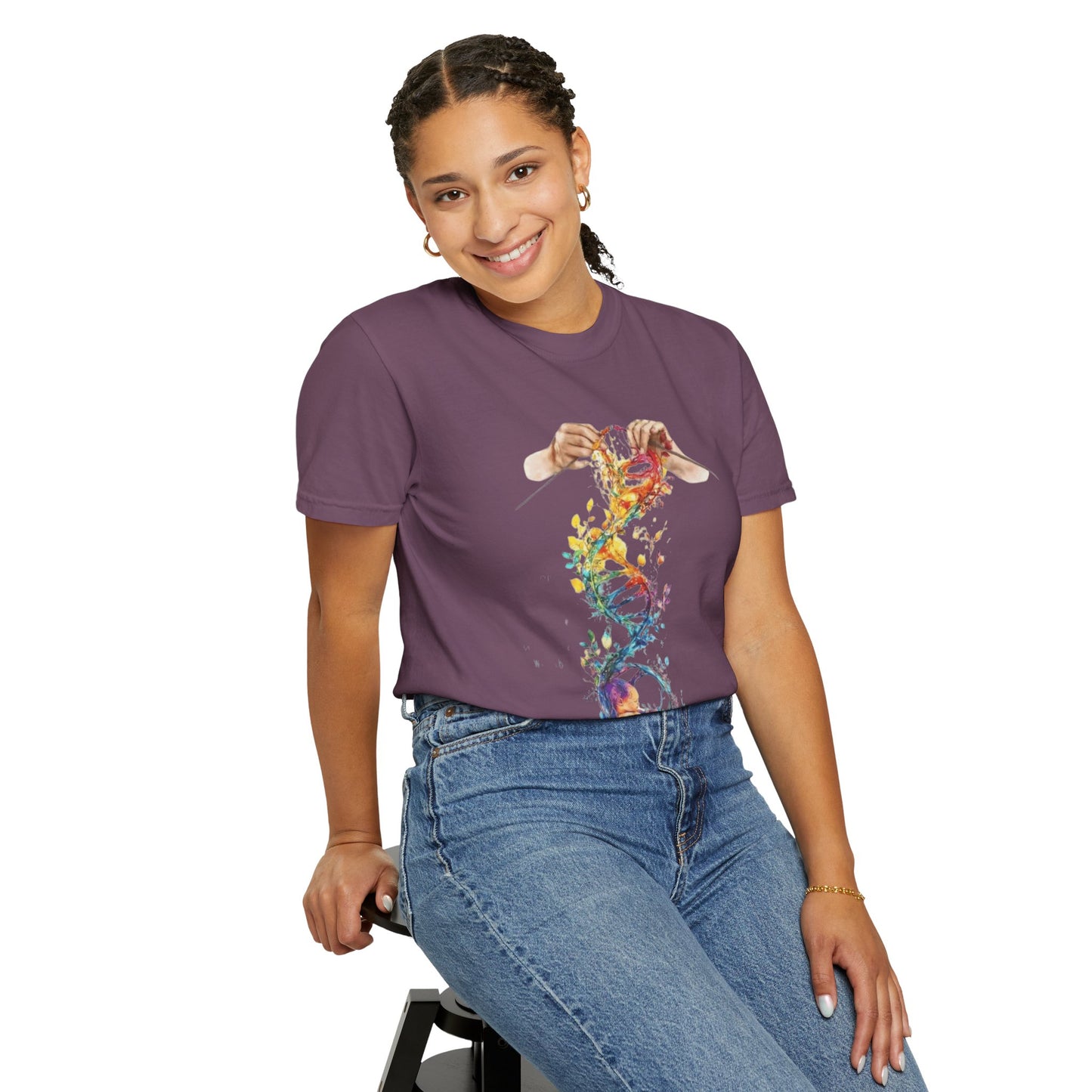 👚 Soft. Stylish. Mom-approved. Order now and gift her something she'll actually wear! Colorful DNA Art Unisex T-shirt, Science Tee, Creative Garment, Gift for Scientists,