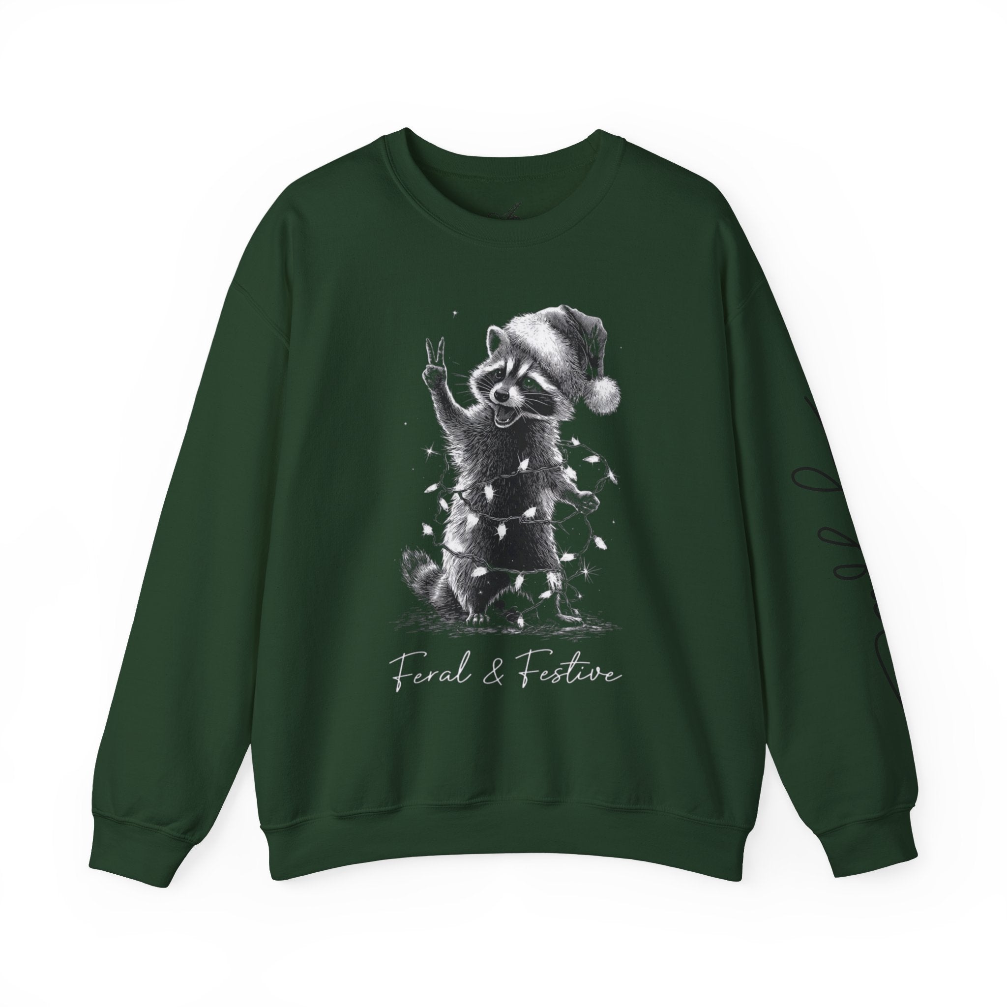 Holiday Raccoon Crewneck Sweatshirt Christmas Tshirts and sweaters,