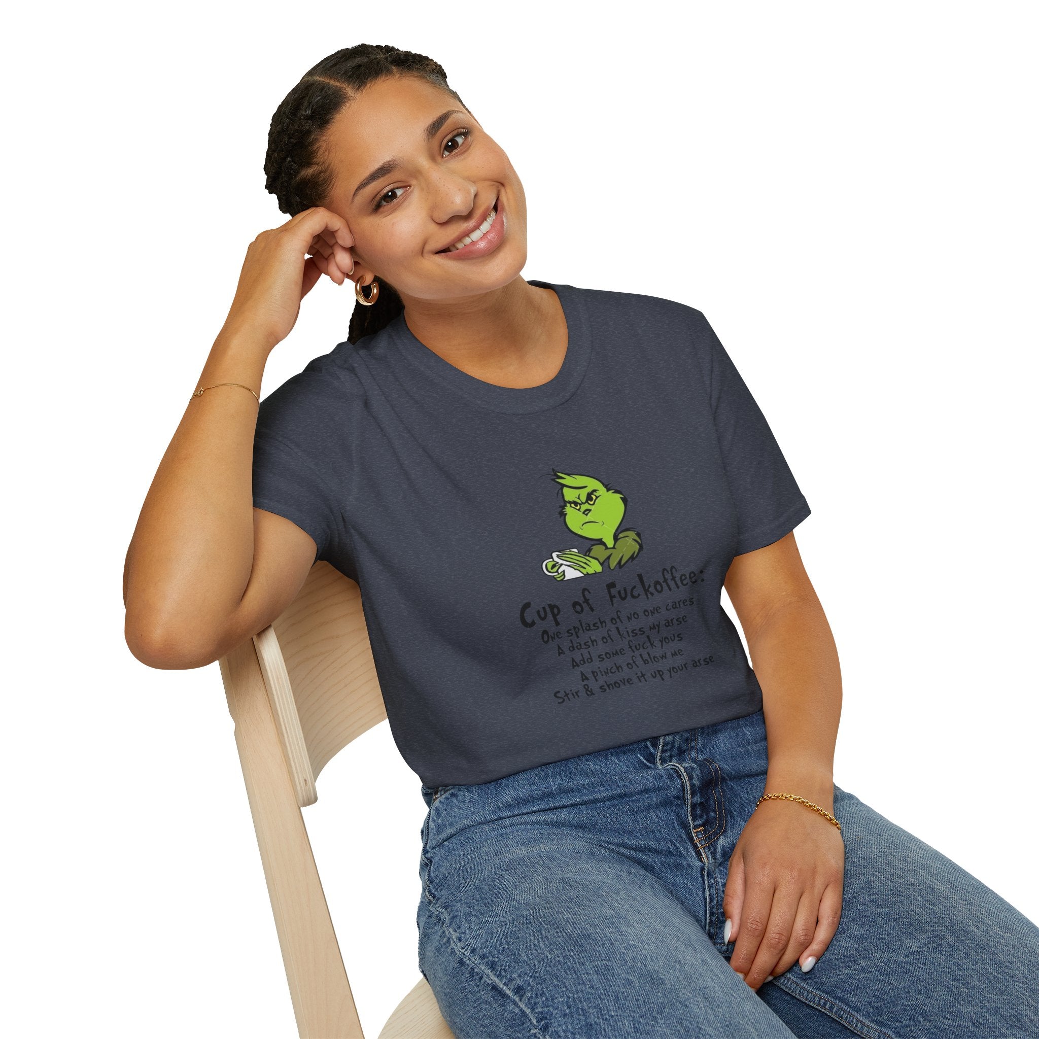 Holiday Apparel | Christmas Tees & Sweatshirts with Festive Quotes Funny Grinch Coffee Lover T-Shirt