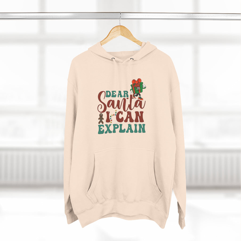 Christmas Hoodie “Dear Santa I Can Explain” Funny Holiday Pullover Christmas T-Shirts and Sweatshirts Collection