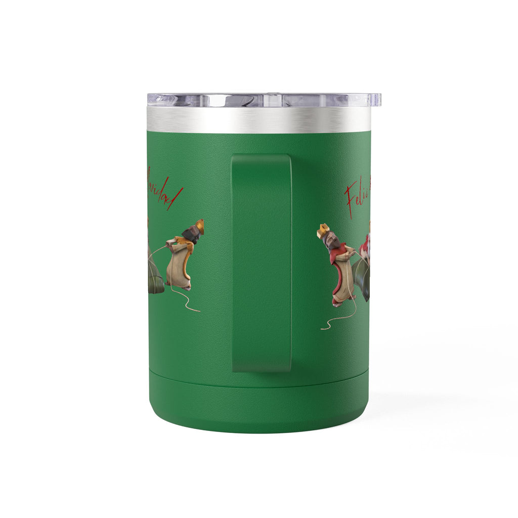 3 KINGS Holiday Travel Tumbler — 'Feliz Navidad' Dachshund Santa Design Coffee Cup for Fun Celebrations